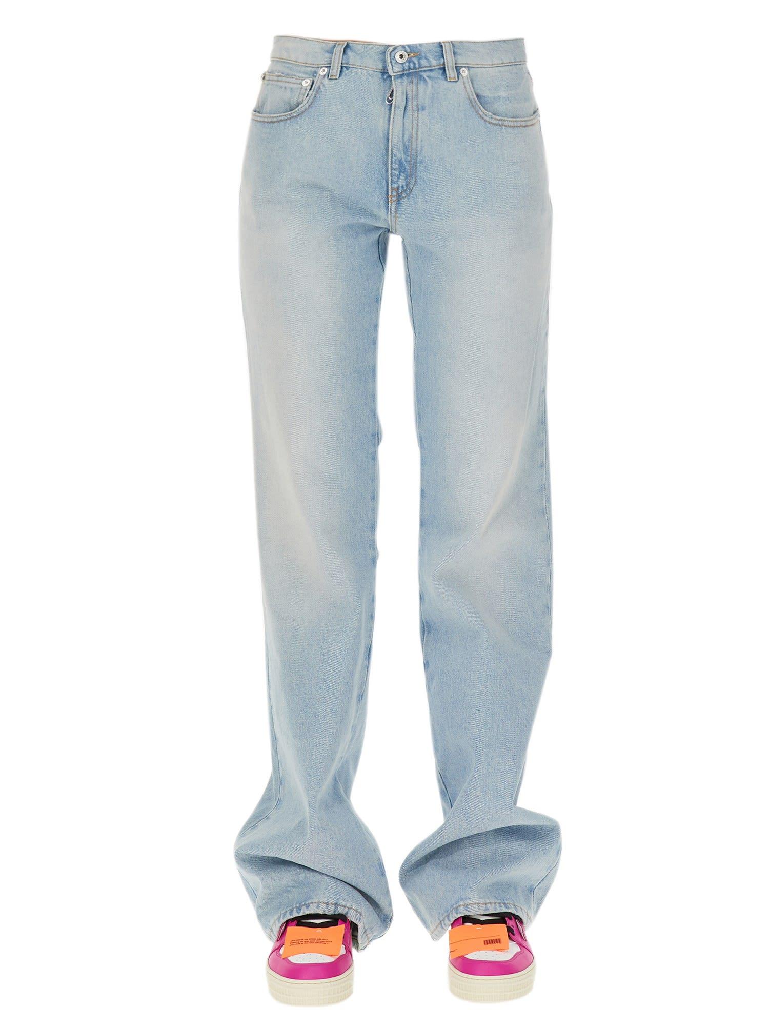 【送料&関税込】Off-White Beach Baby Baggy Jeans Off-White c/o Virgil Abloh Beach Baby Baggy Jeans in Blue | Lyst