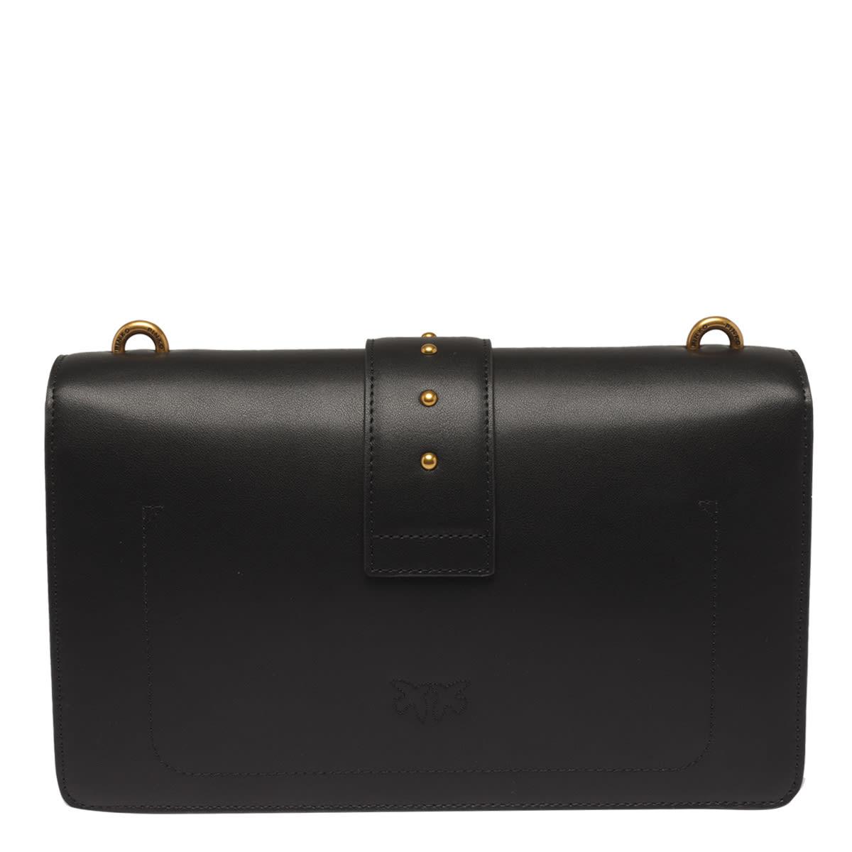 Pinko Love One Classic Icon Leather Bag in Black | Lyst