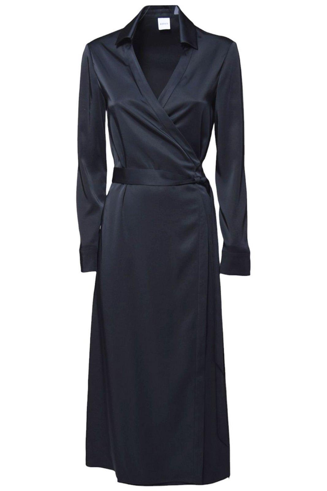 オールインワン・サロペット Aspesi Midnight Blue Cady Crepe Long Dress Aspesi Midnight Cady Crepe Long Dress in Blue | Lyst