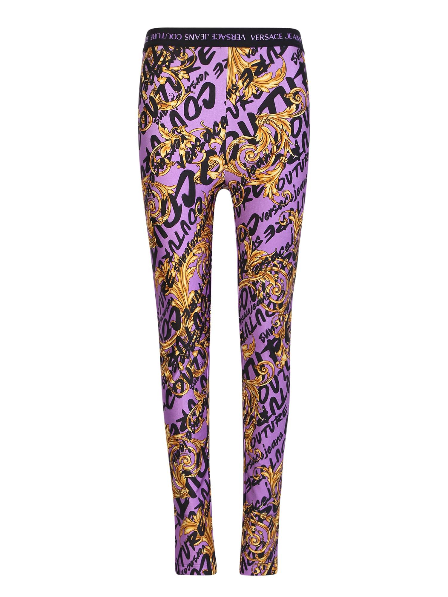 Versace Jeans Couture LEGGINS With Iconic Baroque Print By Couture in Red |  Lyst