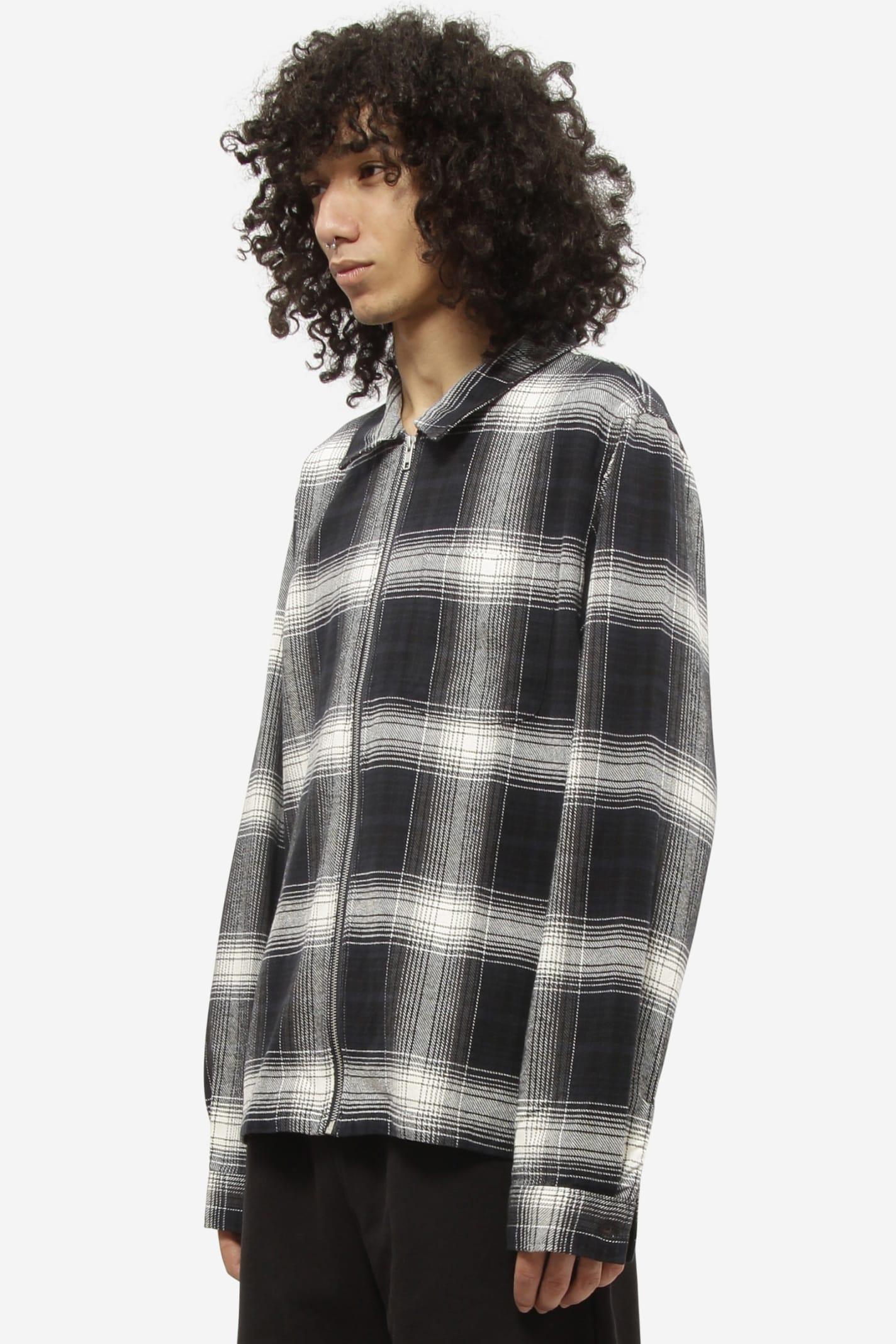 Stussy Shadow Plaid Zip Shirt in Blue for Men | Lyst
