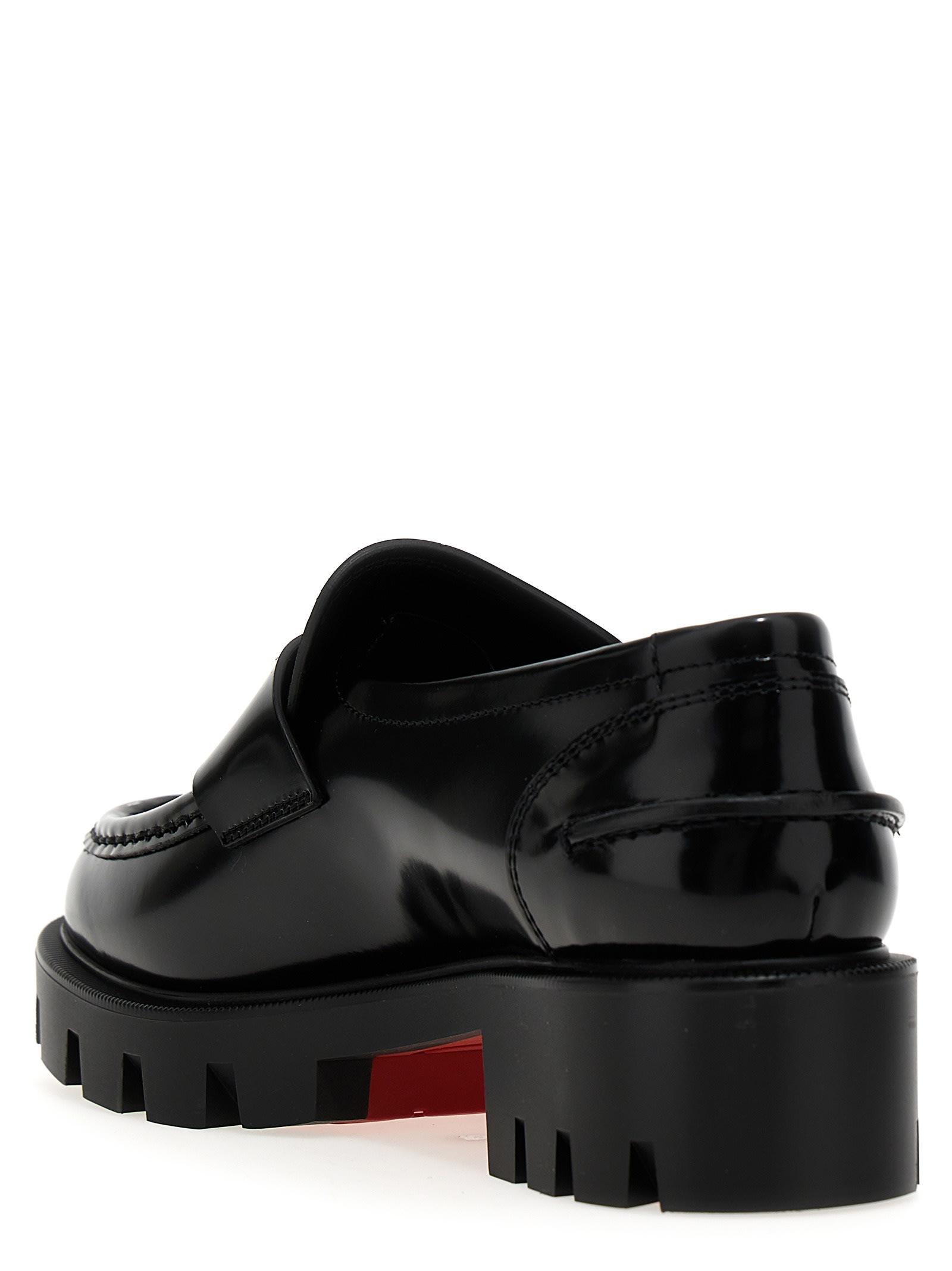 Christian Louboutin CL Moc Lug Spikes Leather Loafer