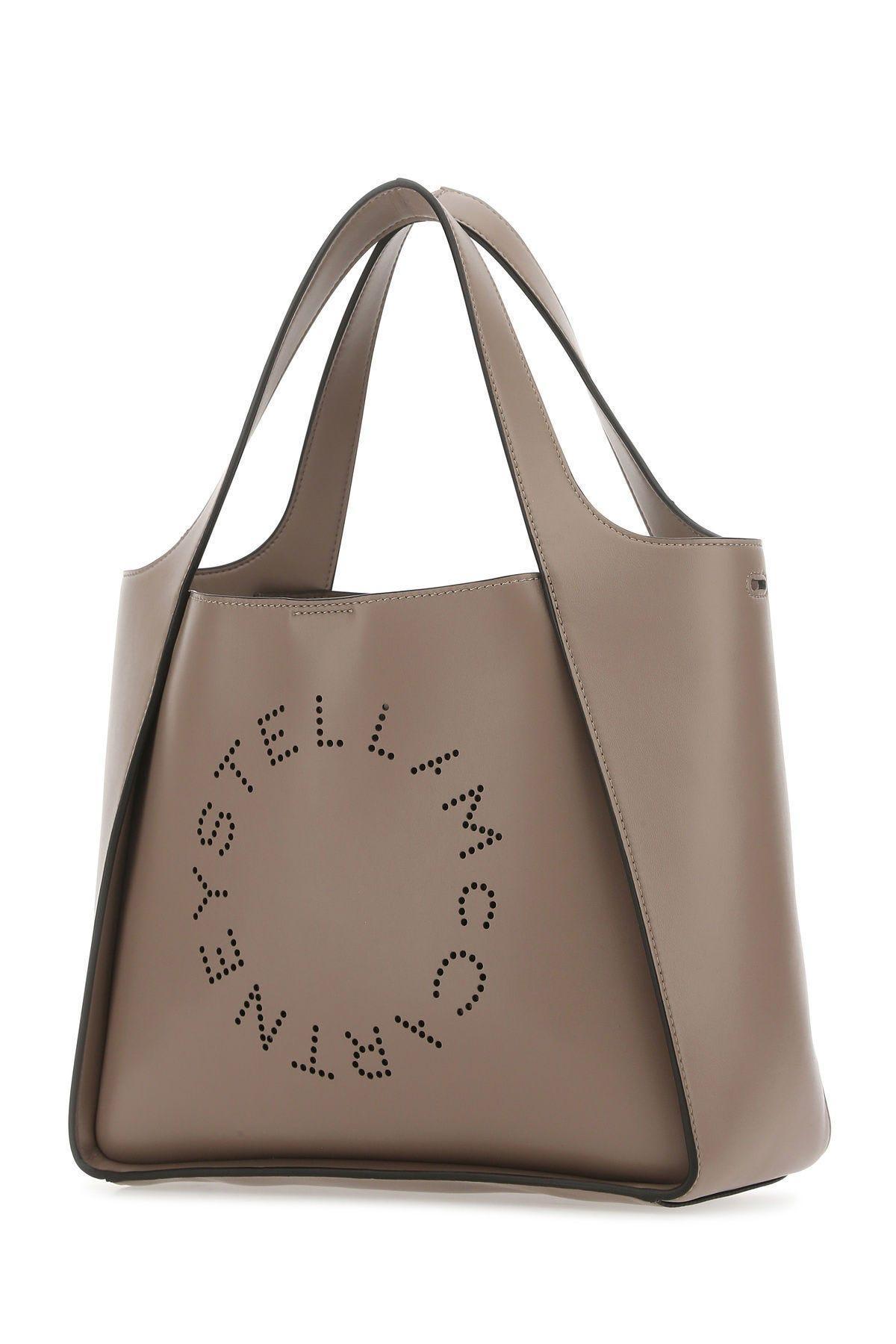 Shop Stella McCartney Dove Grey Mini Falabella Backpack at