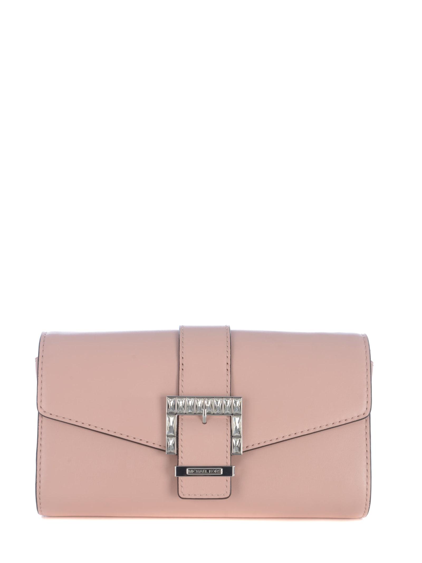 Michael Kors Clutch Bag Penelope In Leather in Pink Lyst