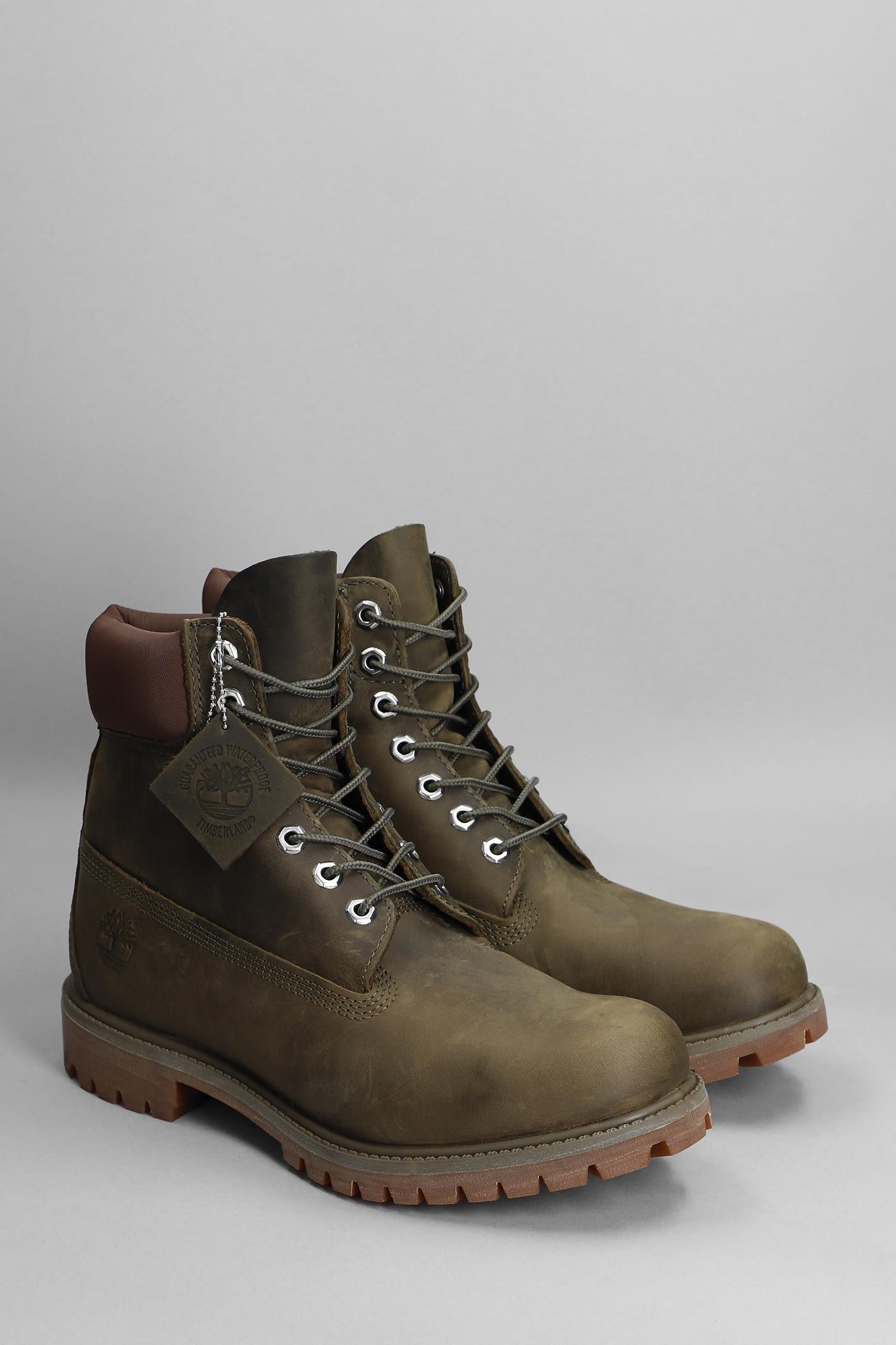 Timberland 6 Prem Bt Combat Boots In Green Leather in Brown for Men | Lyst