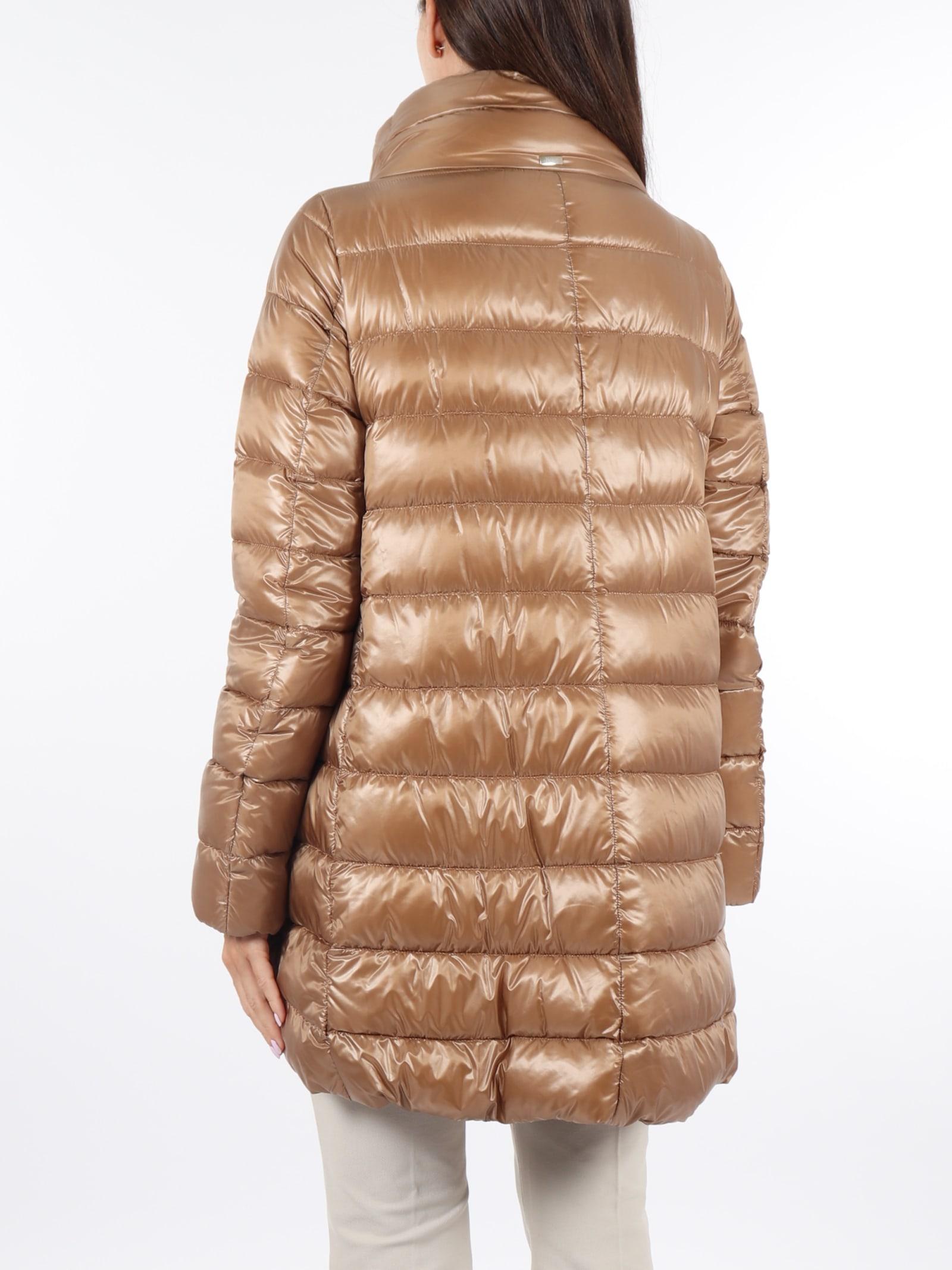 Herno Amelia Down Jacket in Brown | Lyst