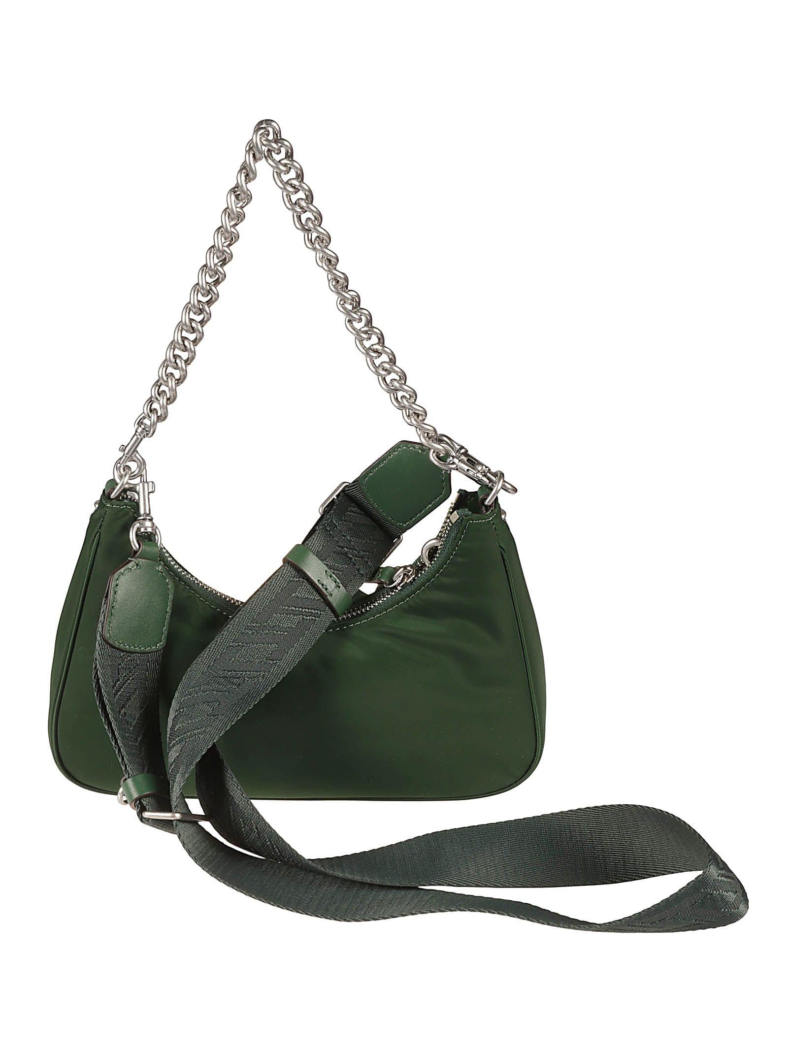 Tory Burch Chain Strap Top Zip Shoulder Bag in Green | Lyst