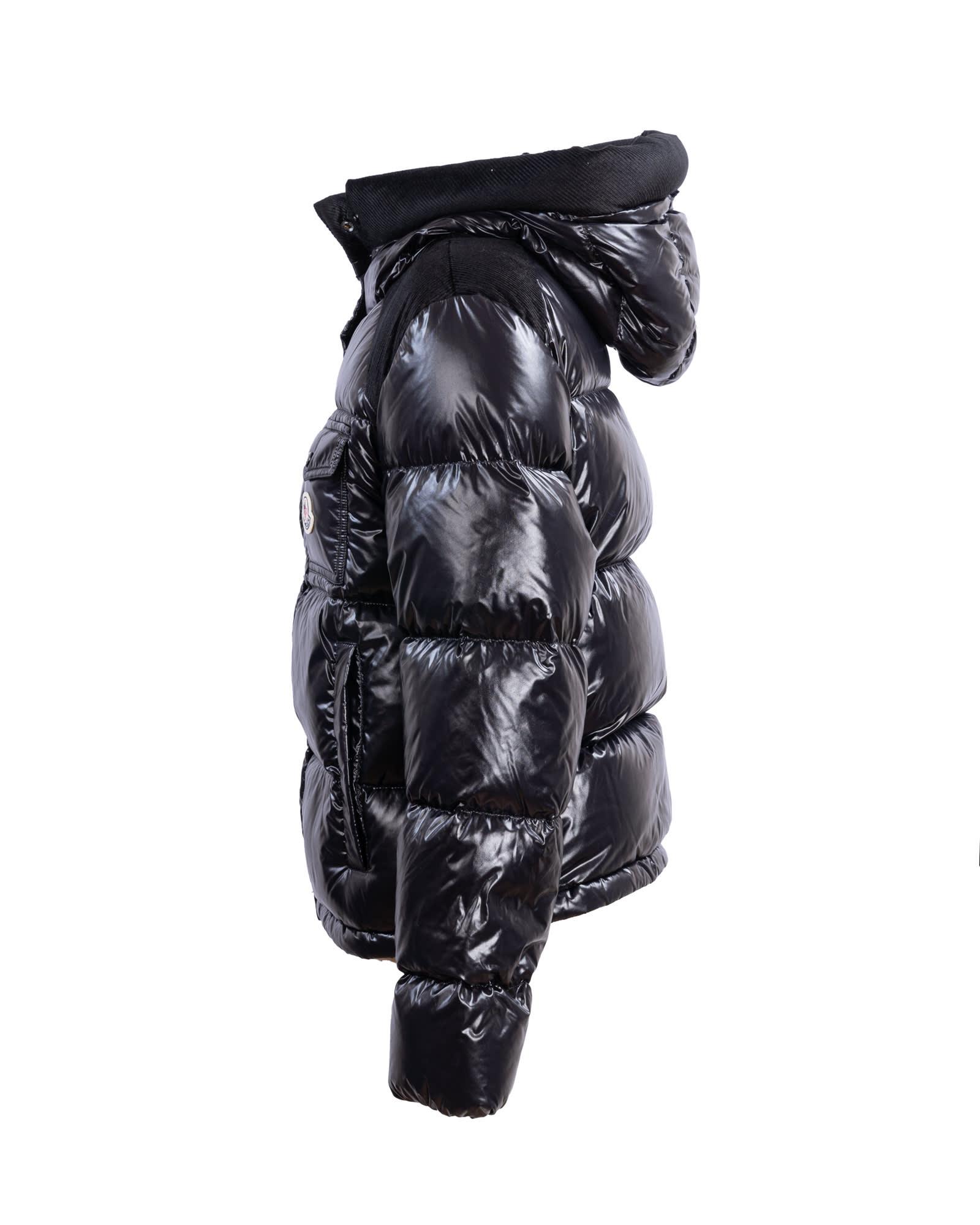 Moncler Short Coat in Black | Lyst