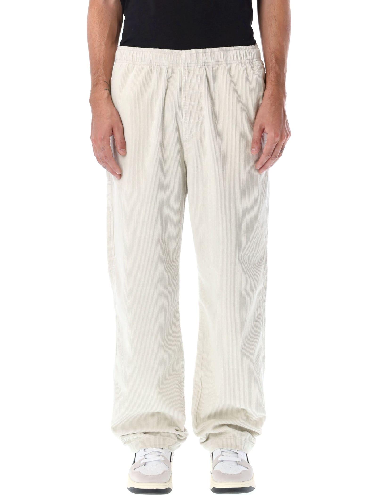 Stussy Wide Wale Corduroy Beach Pant in White for Men | Lyst