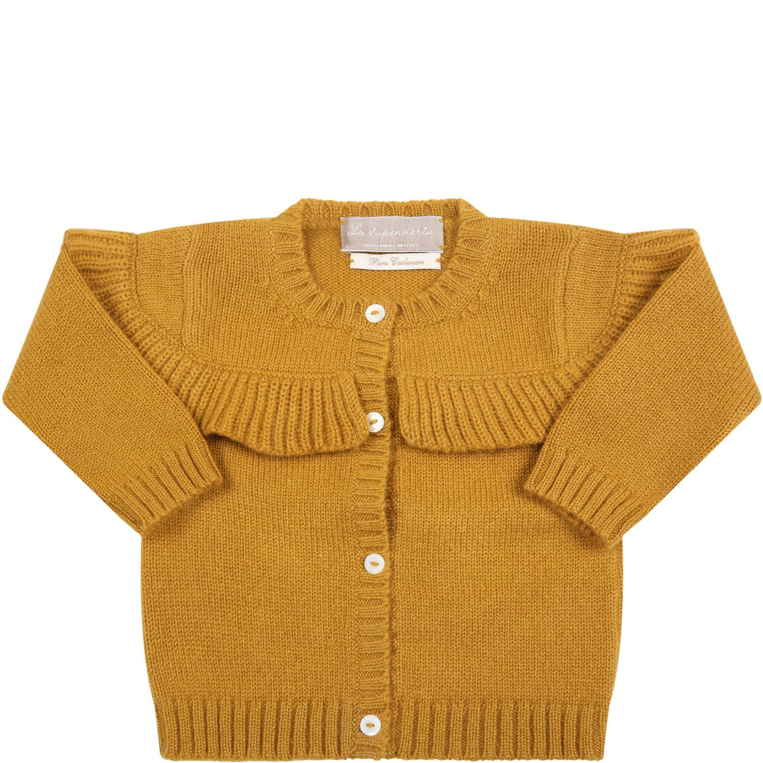 baby girl mustard cardigan