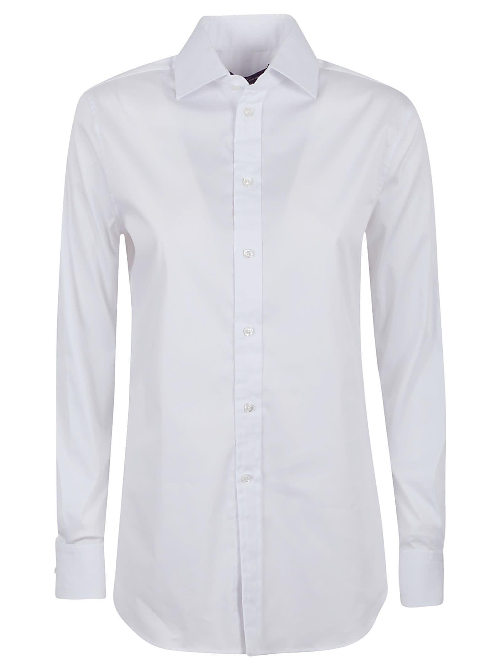 Ralph Lauren Charmain-long Sleeve-shirt in White | Lyst