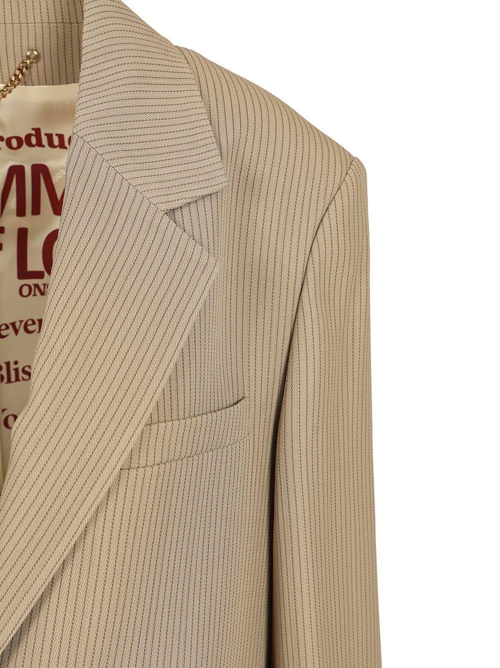 Golden Goose Single-Breasted Pinstriped Jacket Jackets in