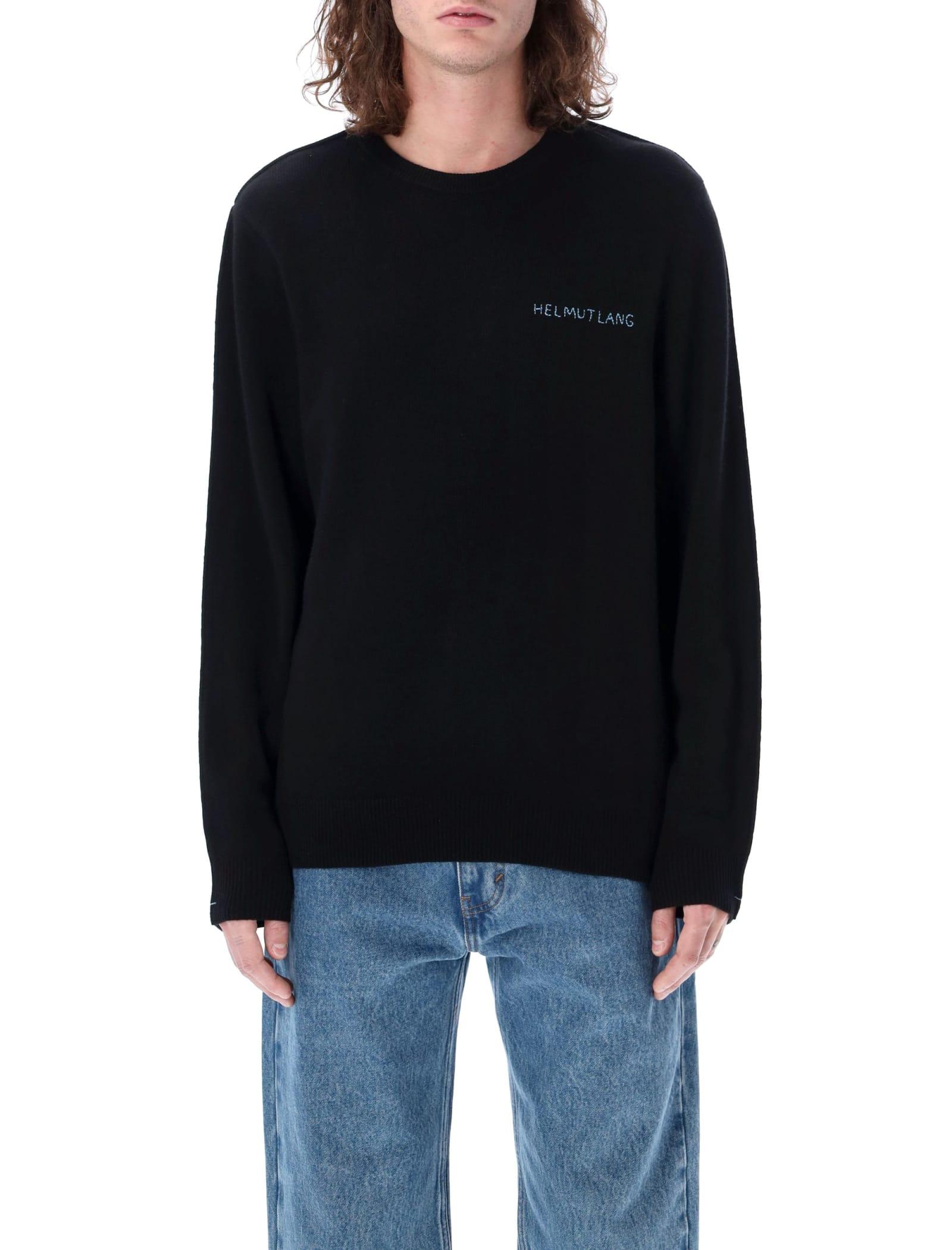 Helmut Lang Kurt Crewneck Sweater in Black for Men | Lyst