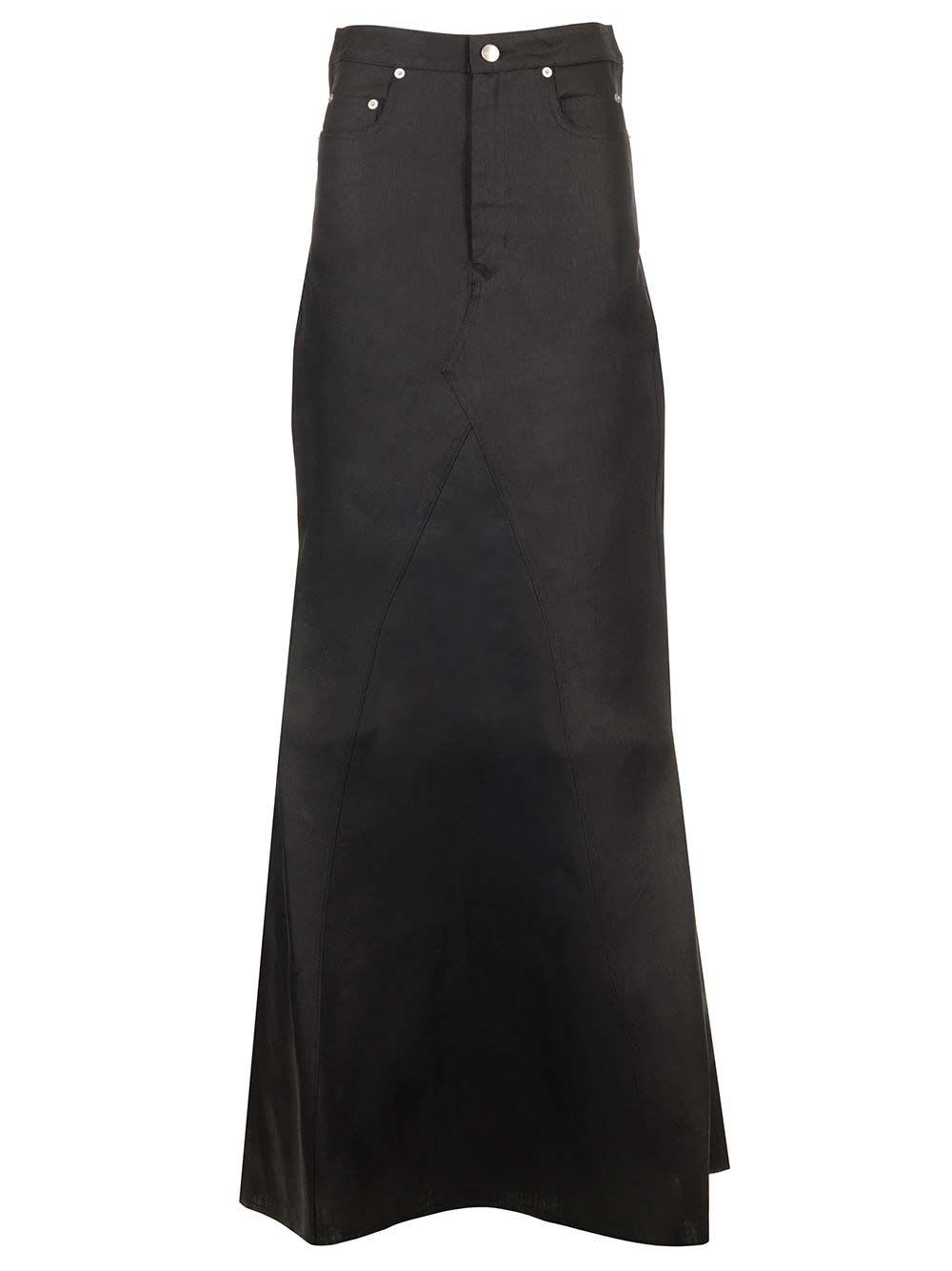 スカート Rick Owens Linen Twill Long Skirt Rick Owens Linen Twill Long Skirt in Black | Lyst UK