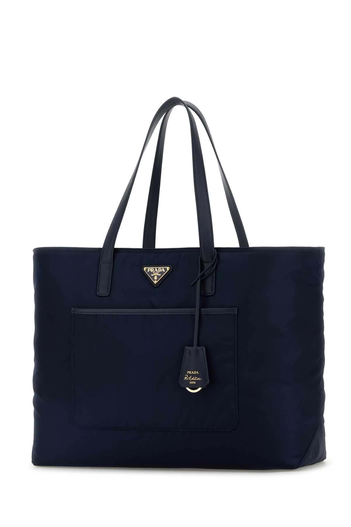 エコバッグ PRADA PRINTED RE-NYLON SHOPPING BAG Prada Multicolor Nylon Floral Print Shopping Zip Tote Bag