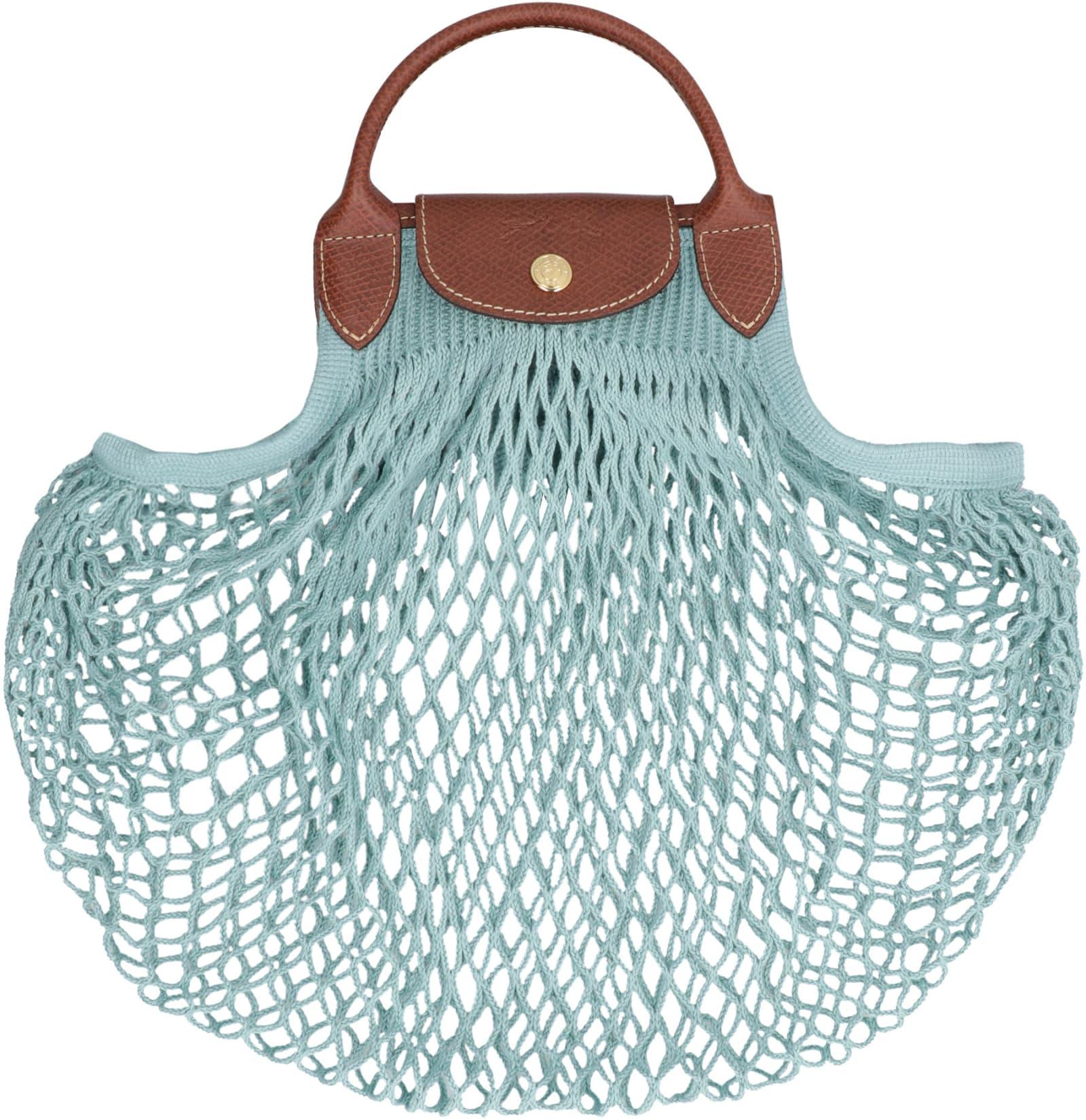 Longchamp Le Pliage Filet Mesh-knit Bag in Blue