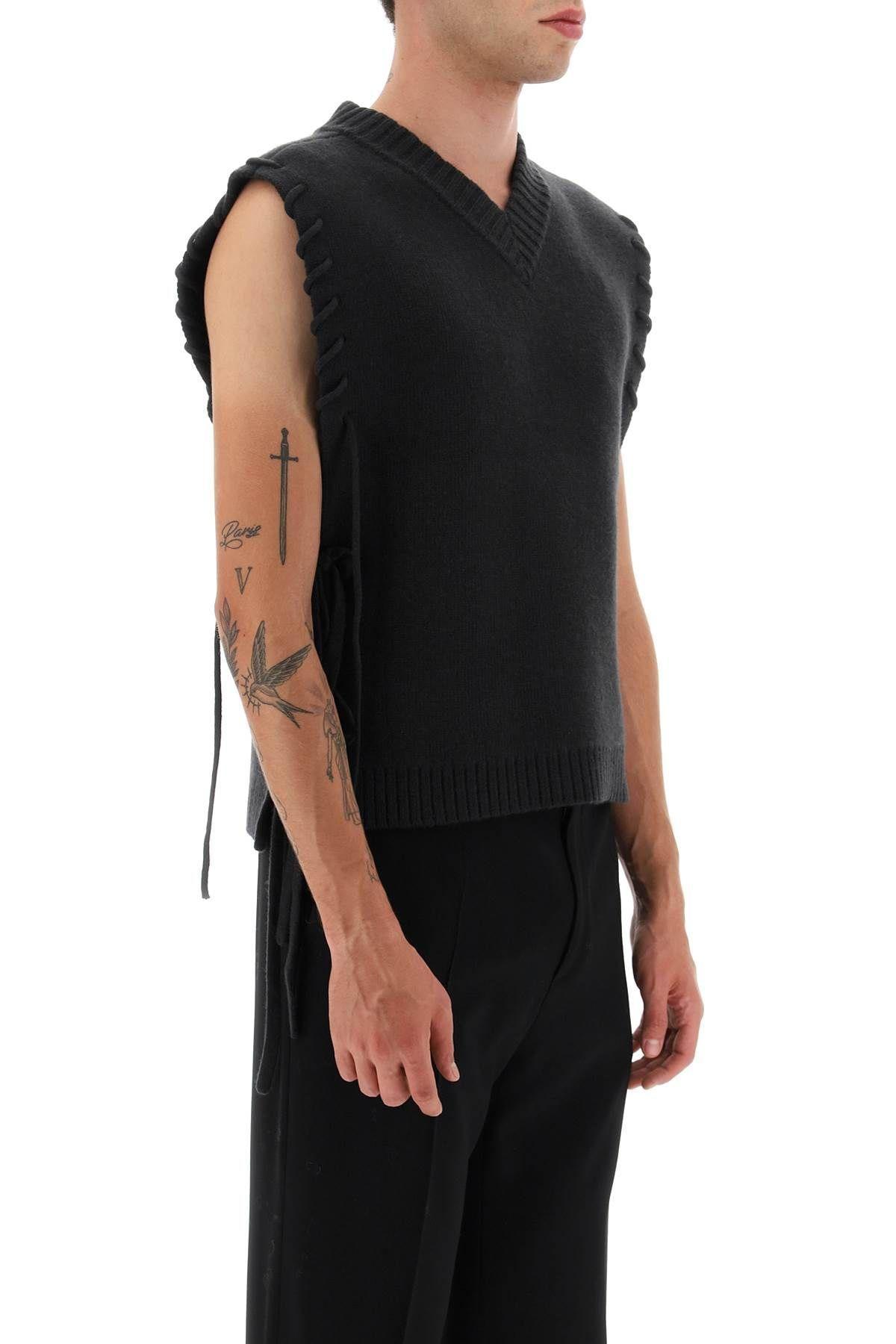 Craig Green Wool Vest With Laces in Black for Men | Lyst