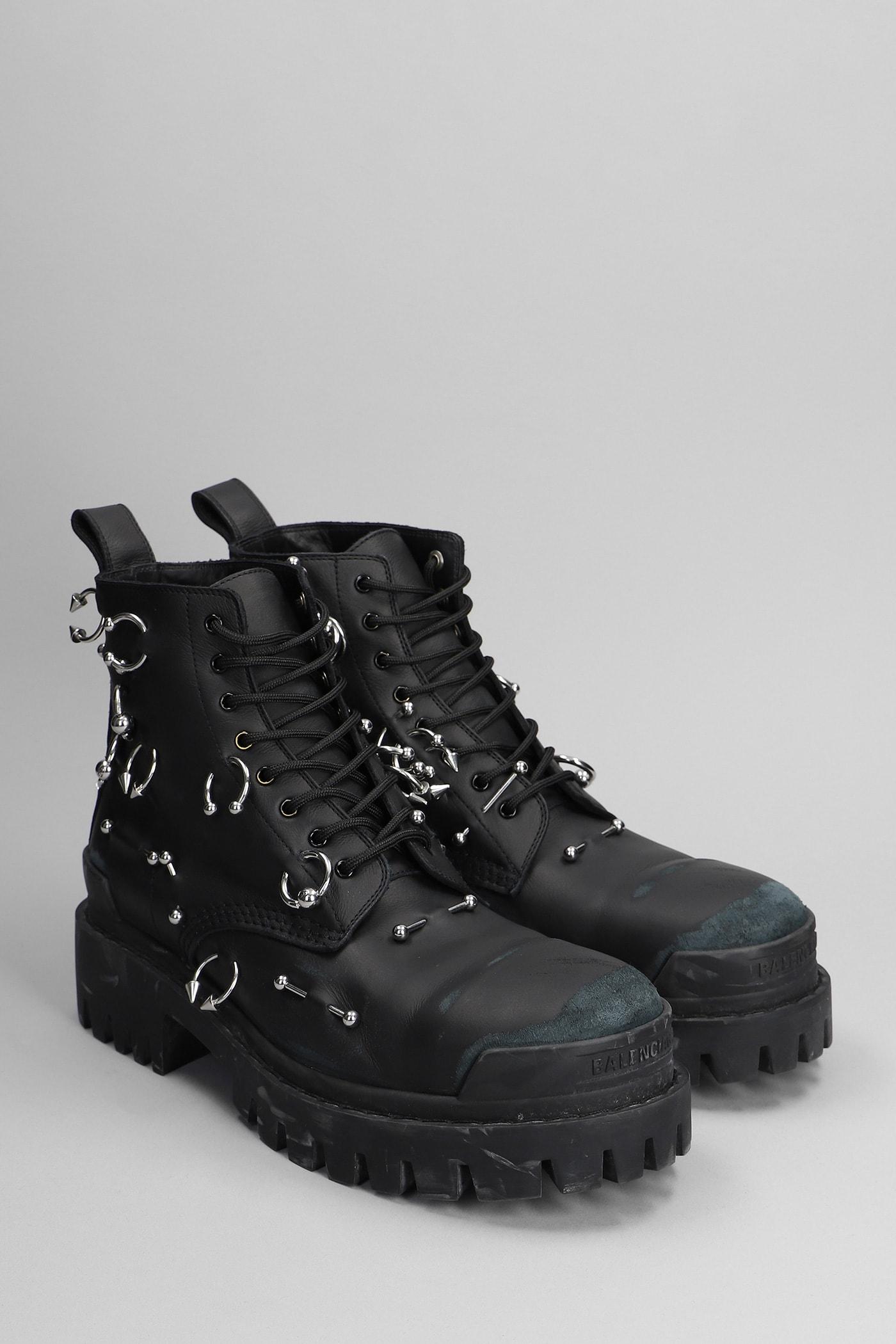 Balenciaga Strike Piercing Combat Boots in Black for Men | Lyst Balenciaga Strike Piercing Combat Boots in Black for Men | Lyst