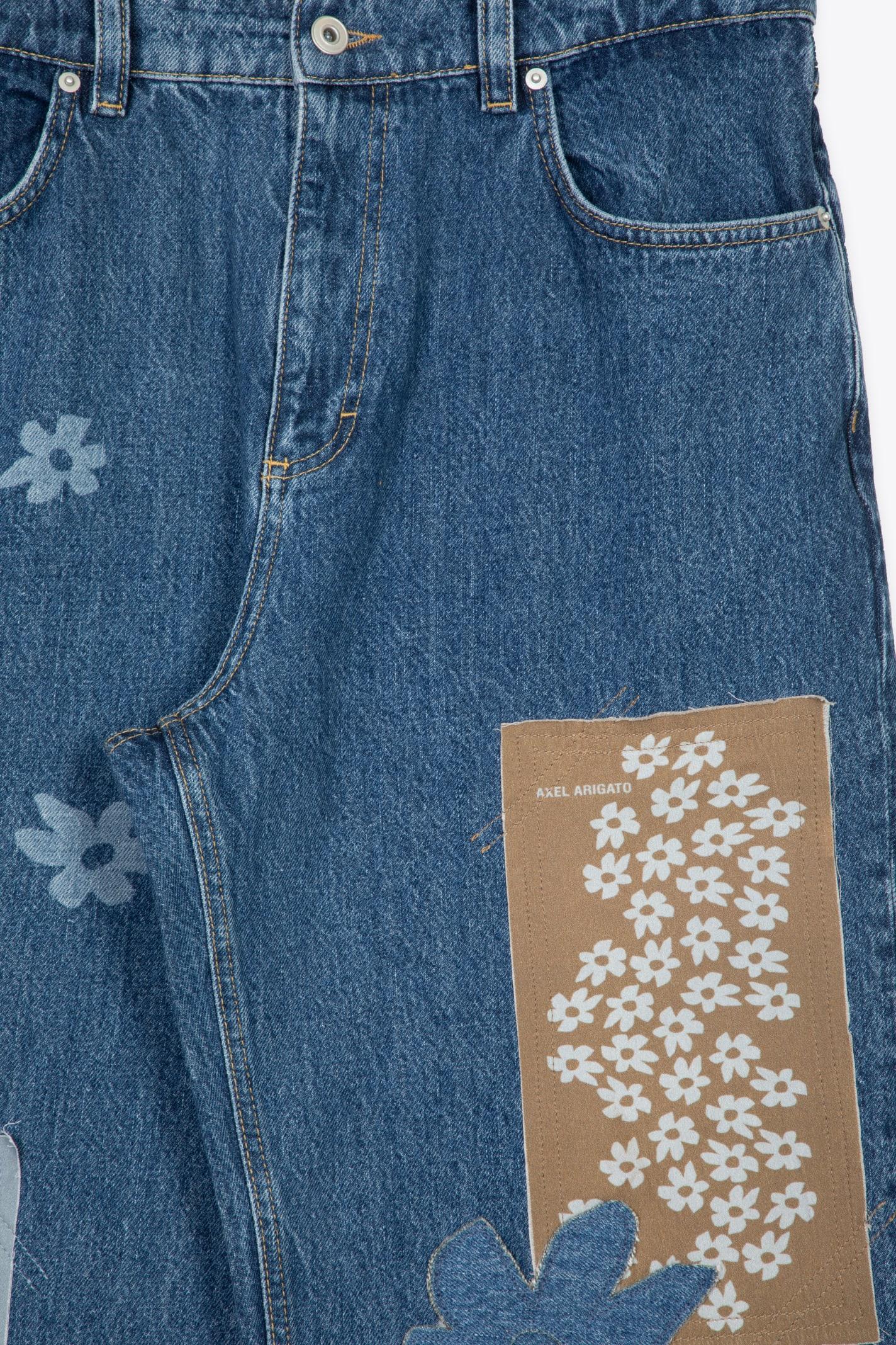 Axel Arigato Zine Patchwork Jeans Five Pockets Blue Jeans With Flowers  Patchwork - Zine Patchwork Jeans for Men | Lyst