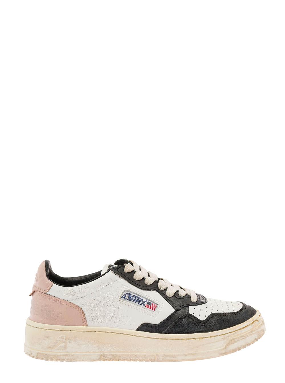 Autry White, Powder Pink And Black Low 