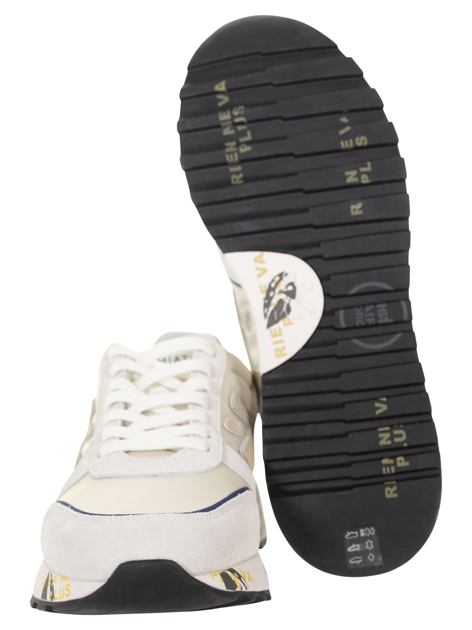 Premiata Leather Mick 5192 - Sneakers in White/Blue (White) for Men | Lyst