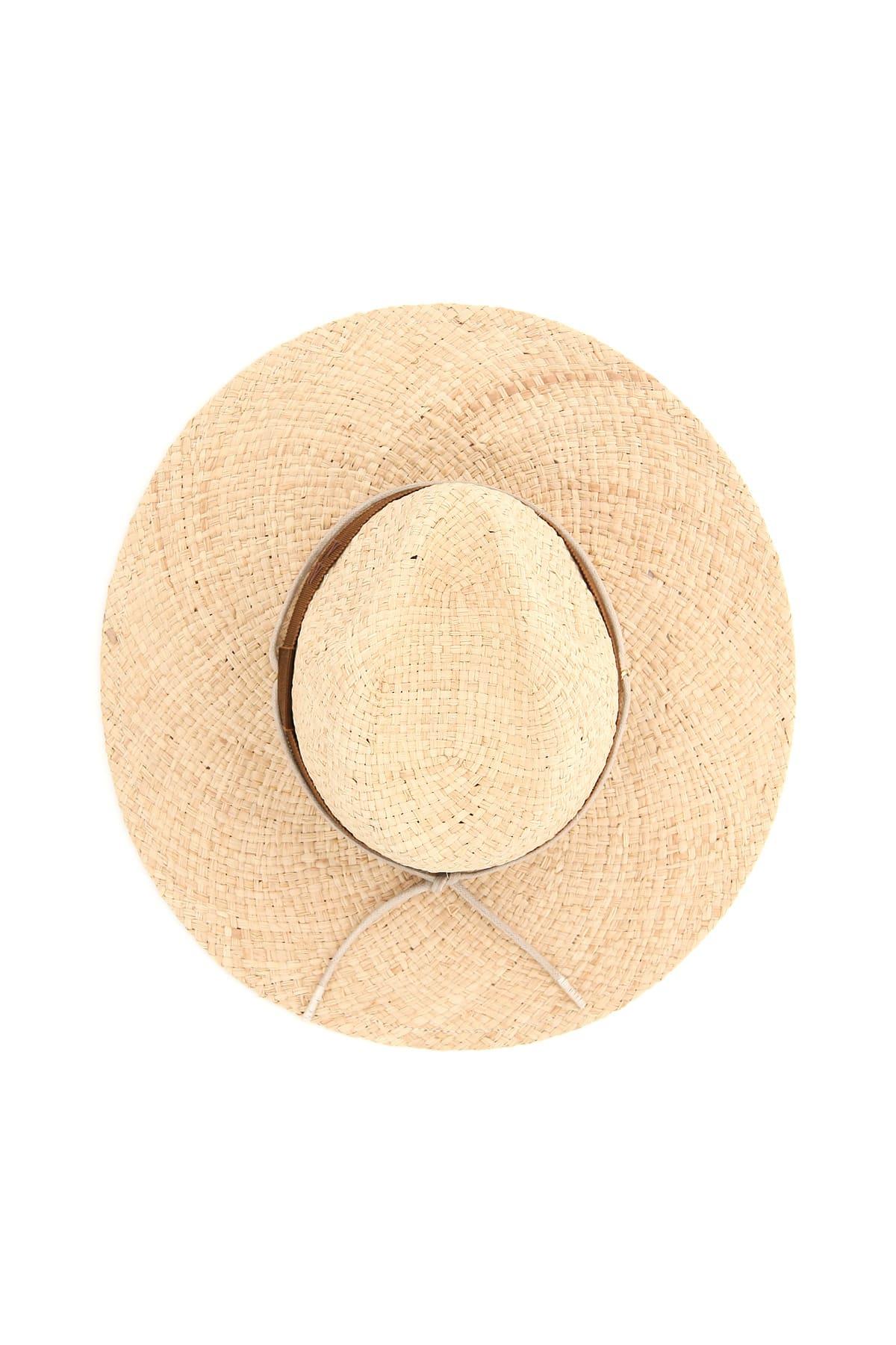 Chain Strap Straw Boater Hat 