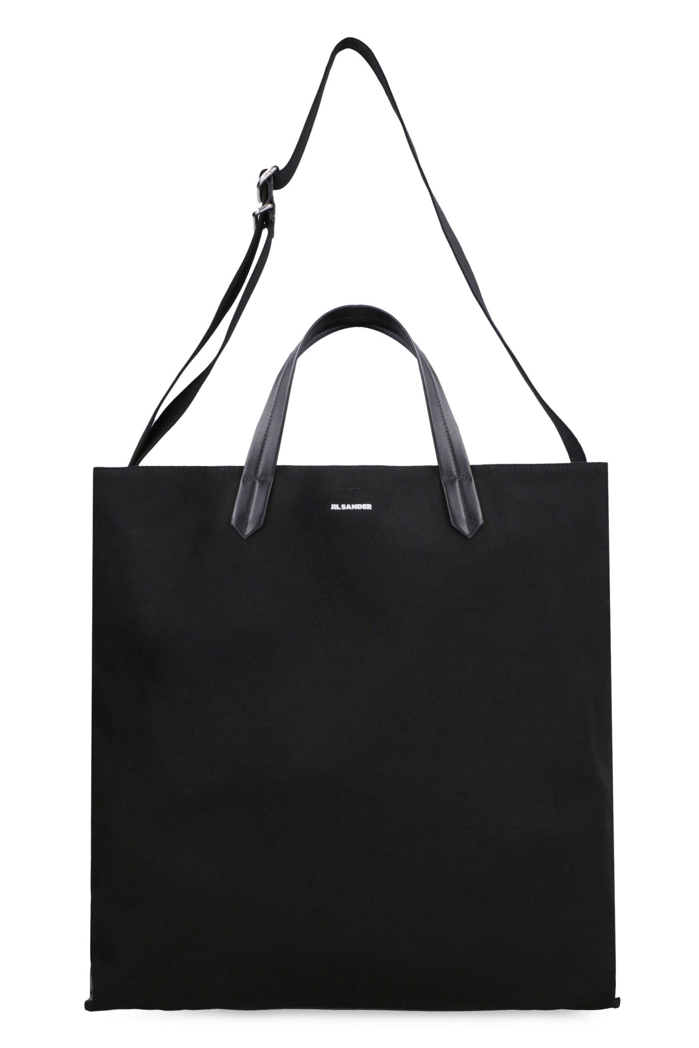 Jil Sander Canvas Tote Bag in Black for Men | Lyst