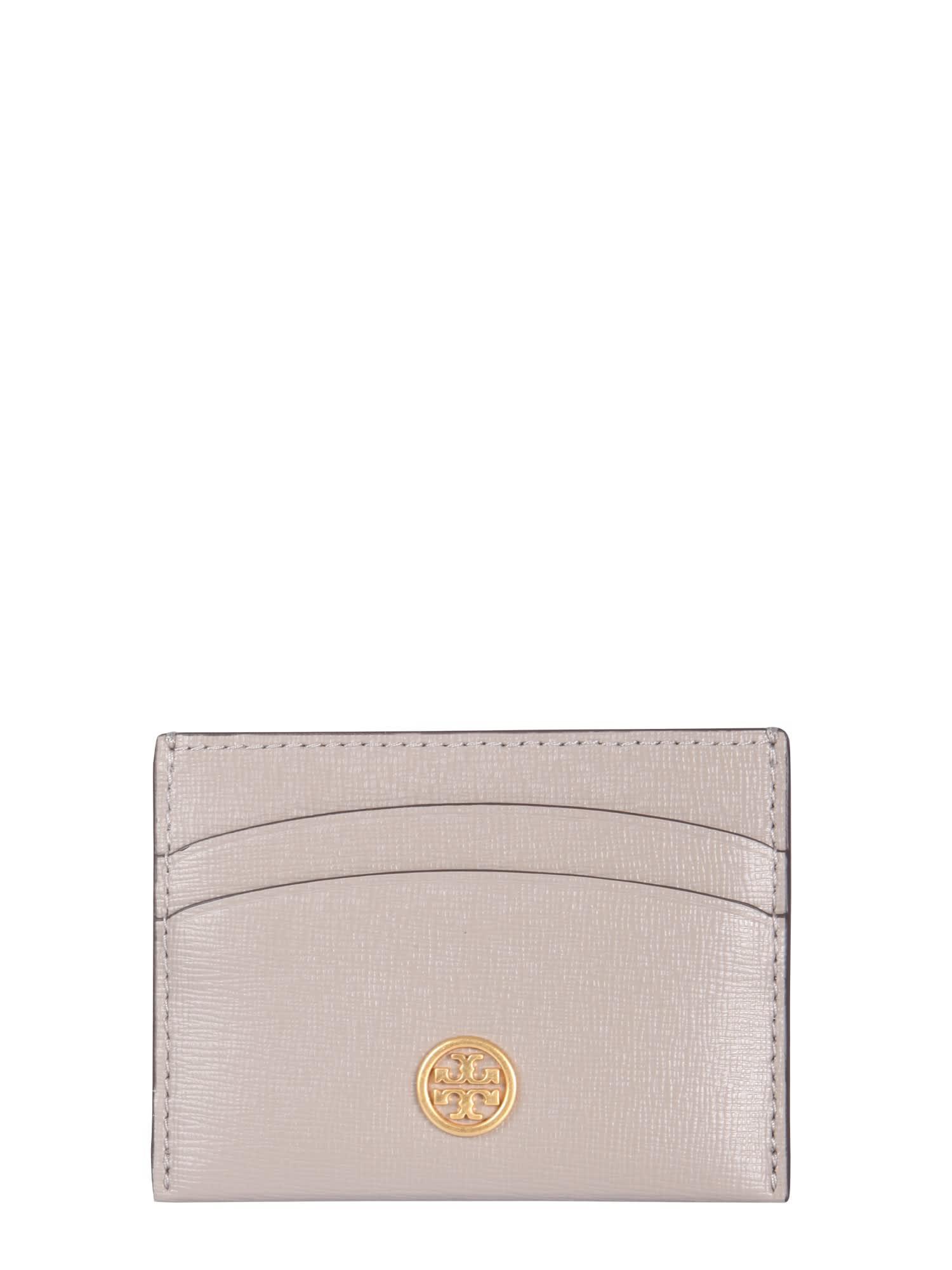 Tory Burch Robinson Card Holder in Gray Lyst