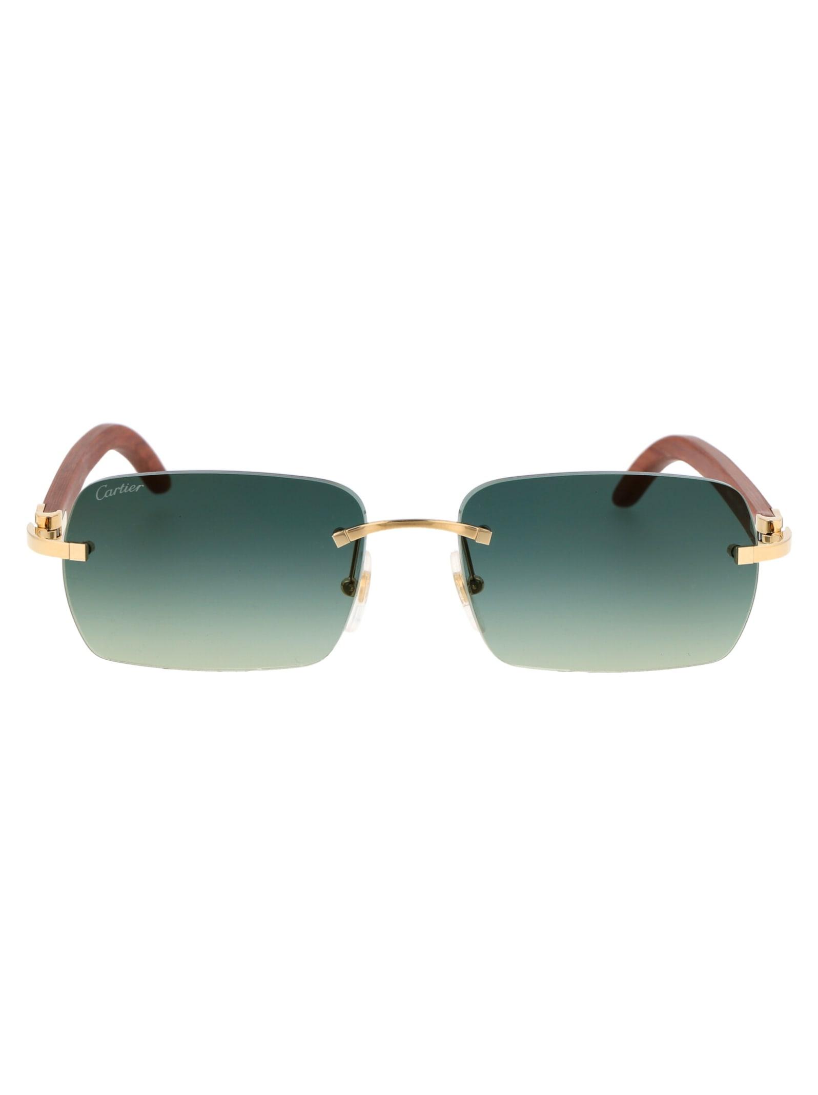 Cartier Ct0009cs Sunglasses In Green For Men Lyst 