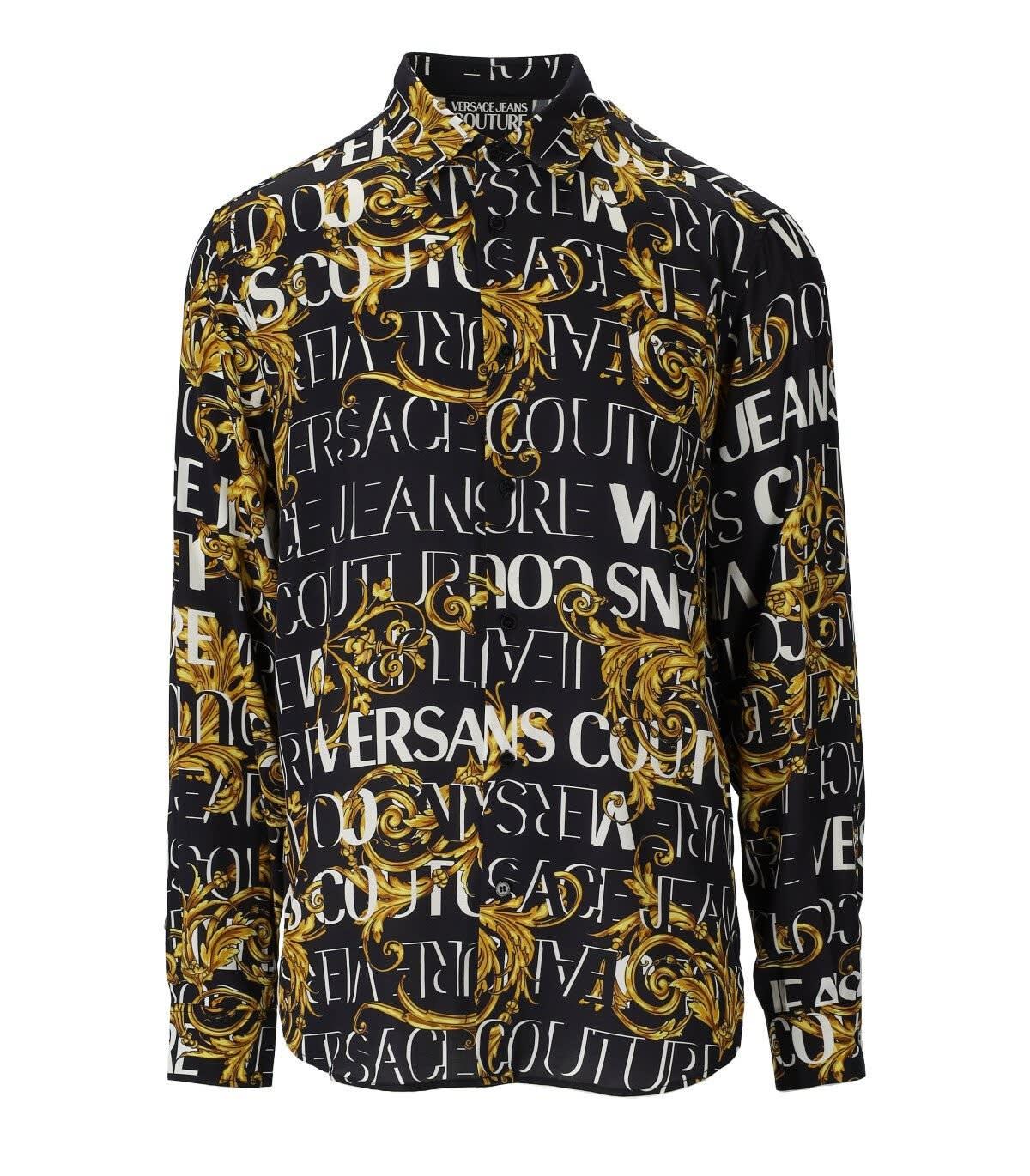 Versace Jeans Couture Logo Couture Black Shirt for Men | Lyst