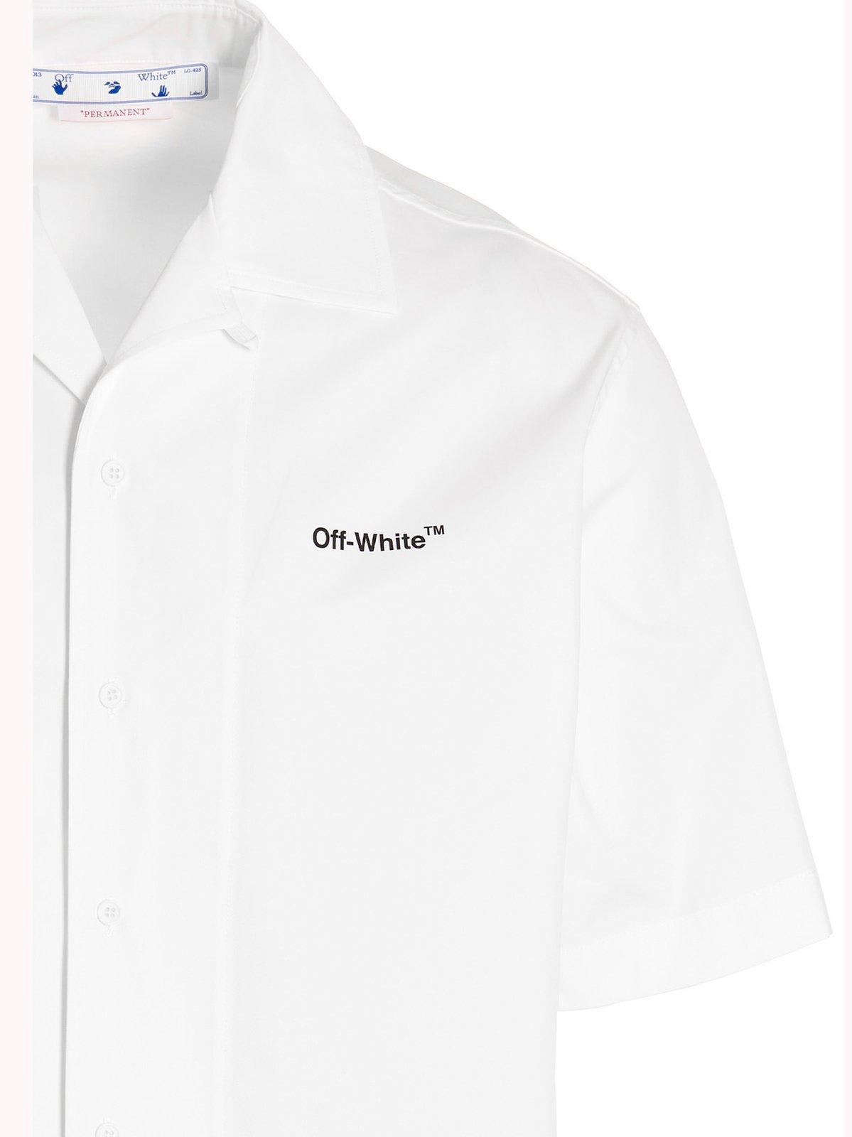 Off-White c/o Virgil Abloh Caravaggio Arrows Buttoned Short-sleeved Shirt  in White for Men | Lyst