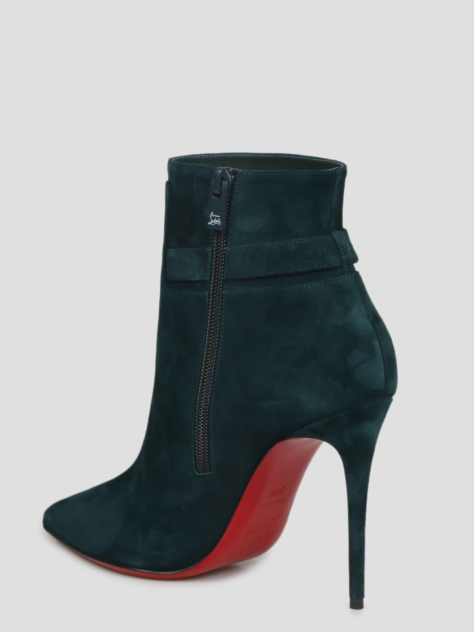 Christian Louboutin Lock So Kate Booty Ankle Boot in Blue | Lyst