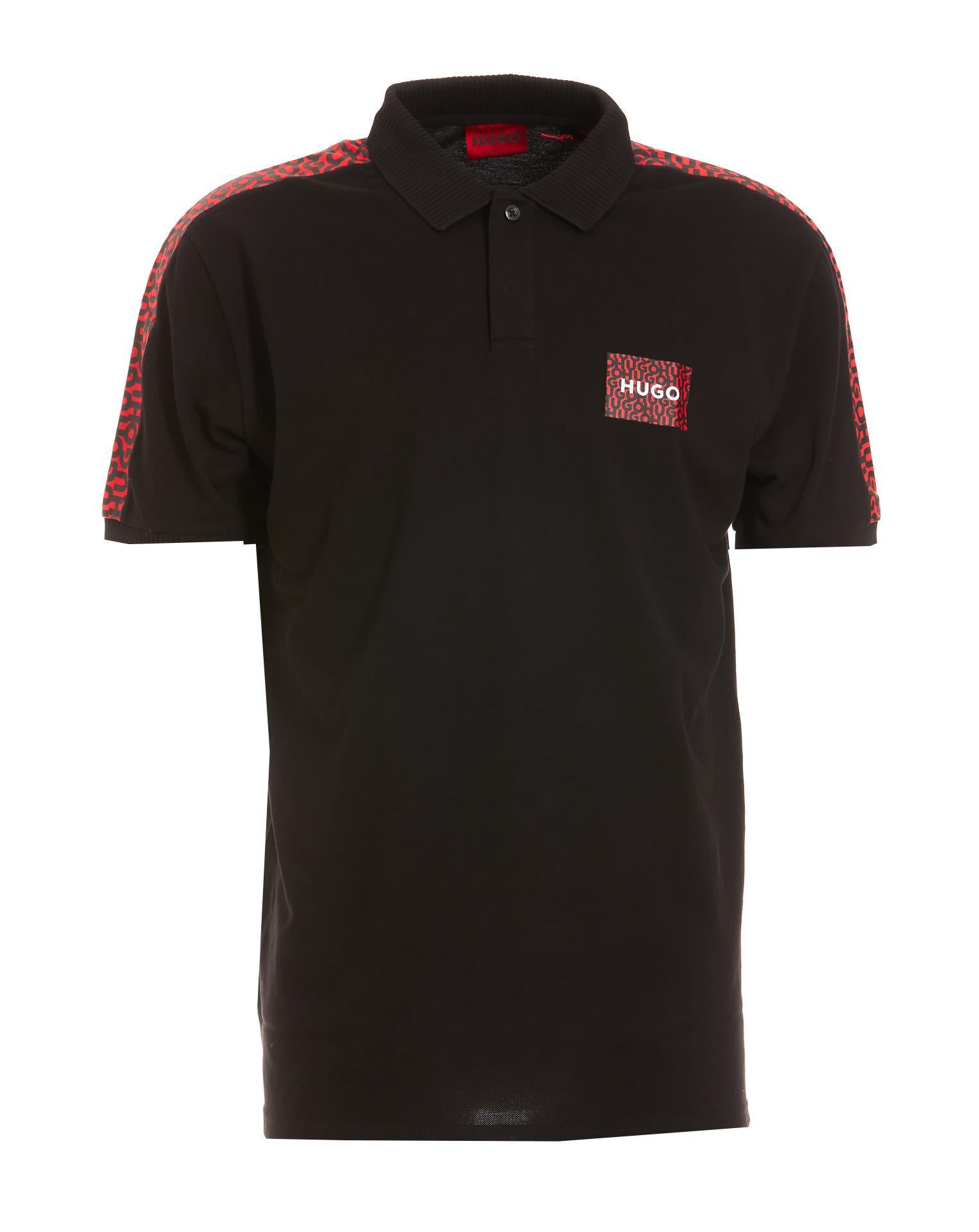 Hugo boss top black red