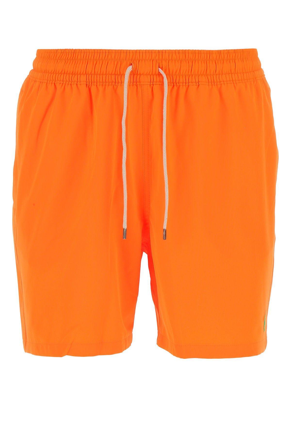 Polo Ralph Lauren Fluo Orange Stretch Polyester Swimming Shorts for Men |  Lyst