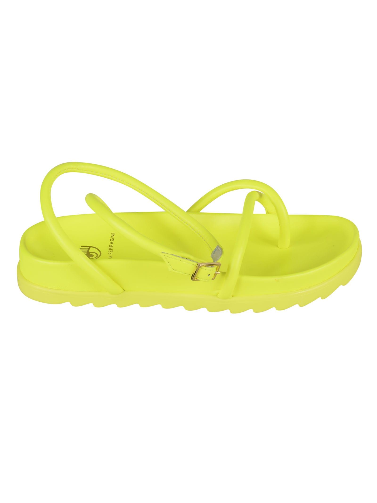 Chiara Ferragni Ankle Strap Thong Sandals in Yellow - Save 4% | Lyst