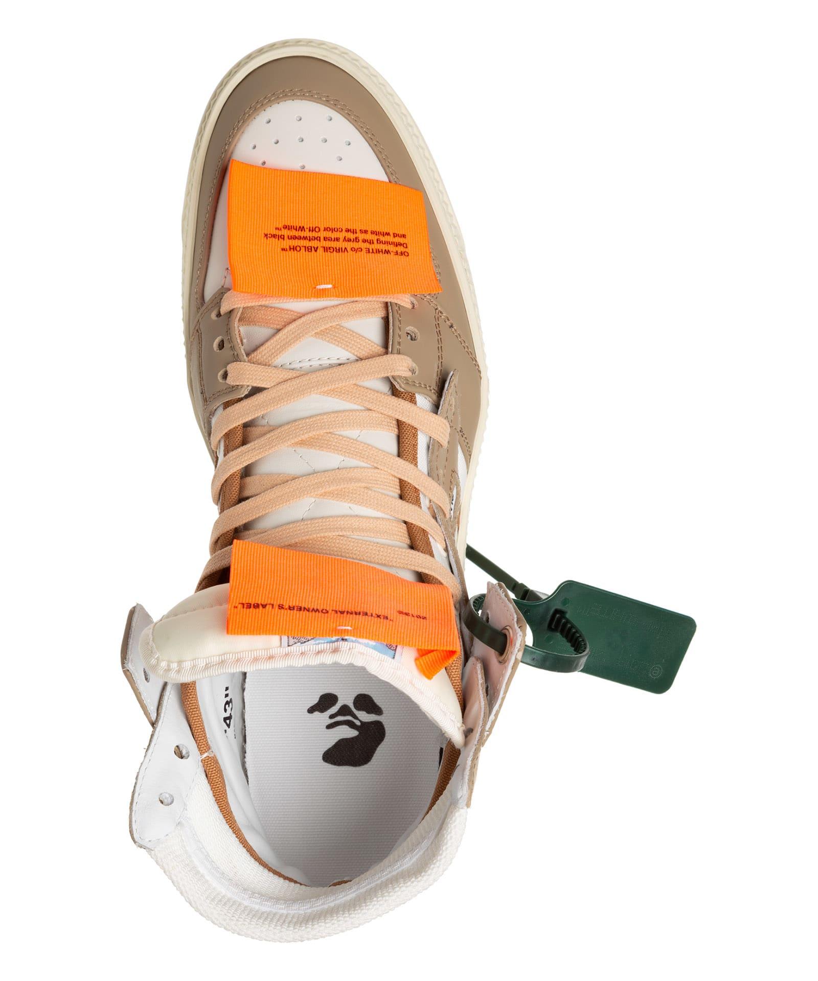 3.0 Court leather high-top sneakers in white - Off White