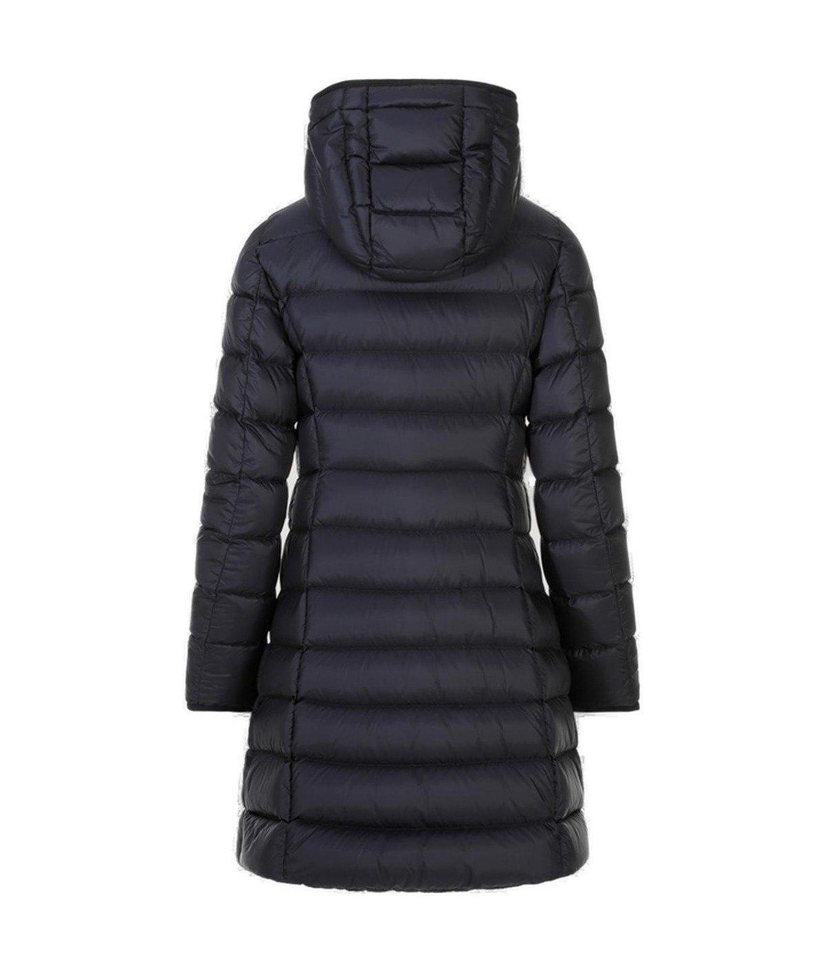 Moncler Hirma Long Down Jacket in Blue | Lyst