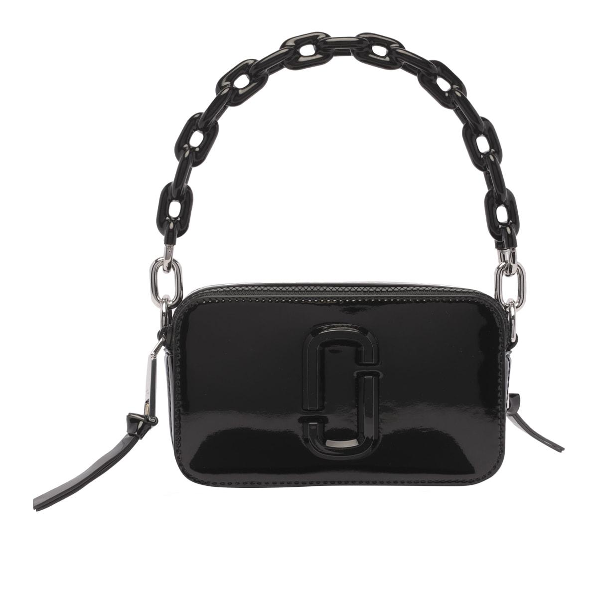 Marc Jacobs The Patent Leather Snapshot in Black | Lyst