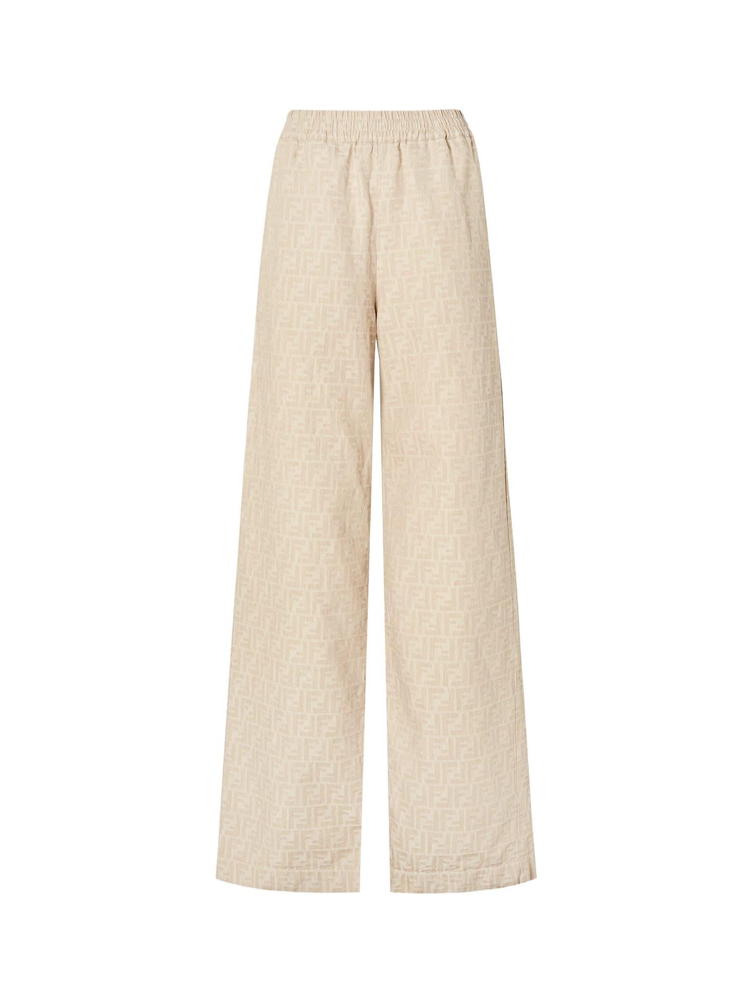 【送料&関税込】Fendi White Silk Wide-leg Pant Fendi White Silk Wide-leg Pant | italist