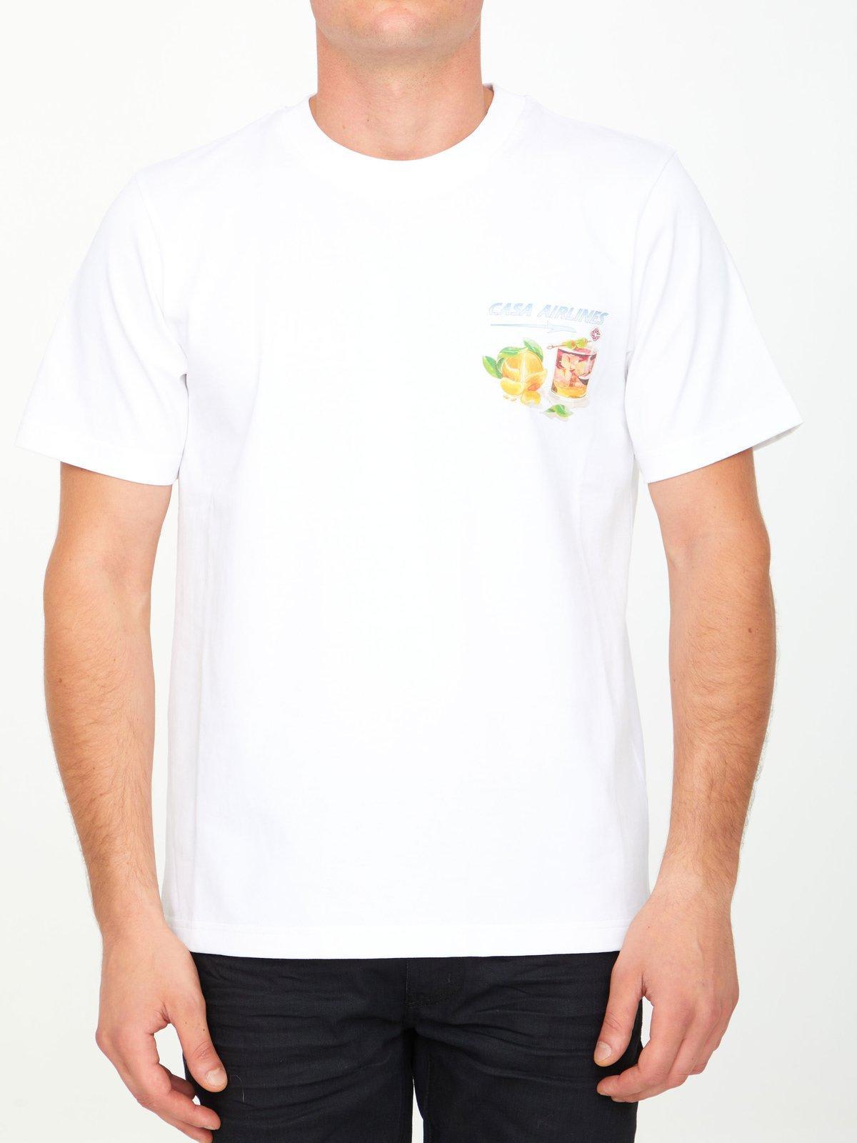 CASABLANCA Printed White T-shirt for Men | Lyst