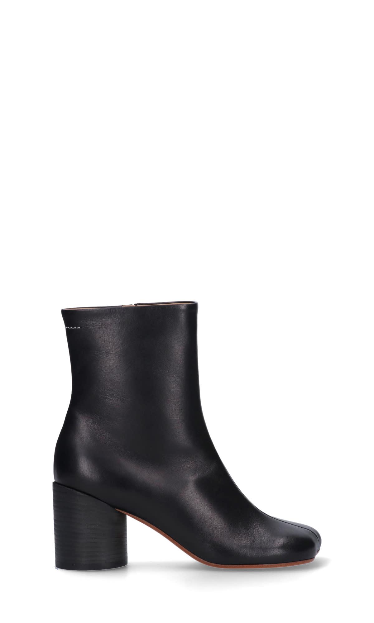 MM6 by Maison Martin Margiela 'tabi' Ankle Boots in Black | Lyst