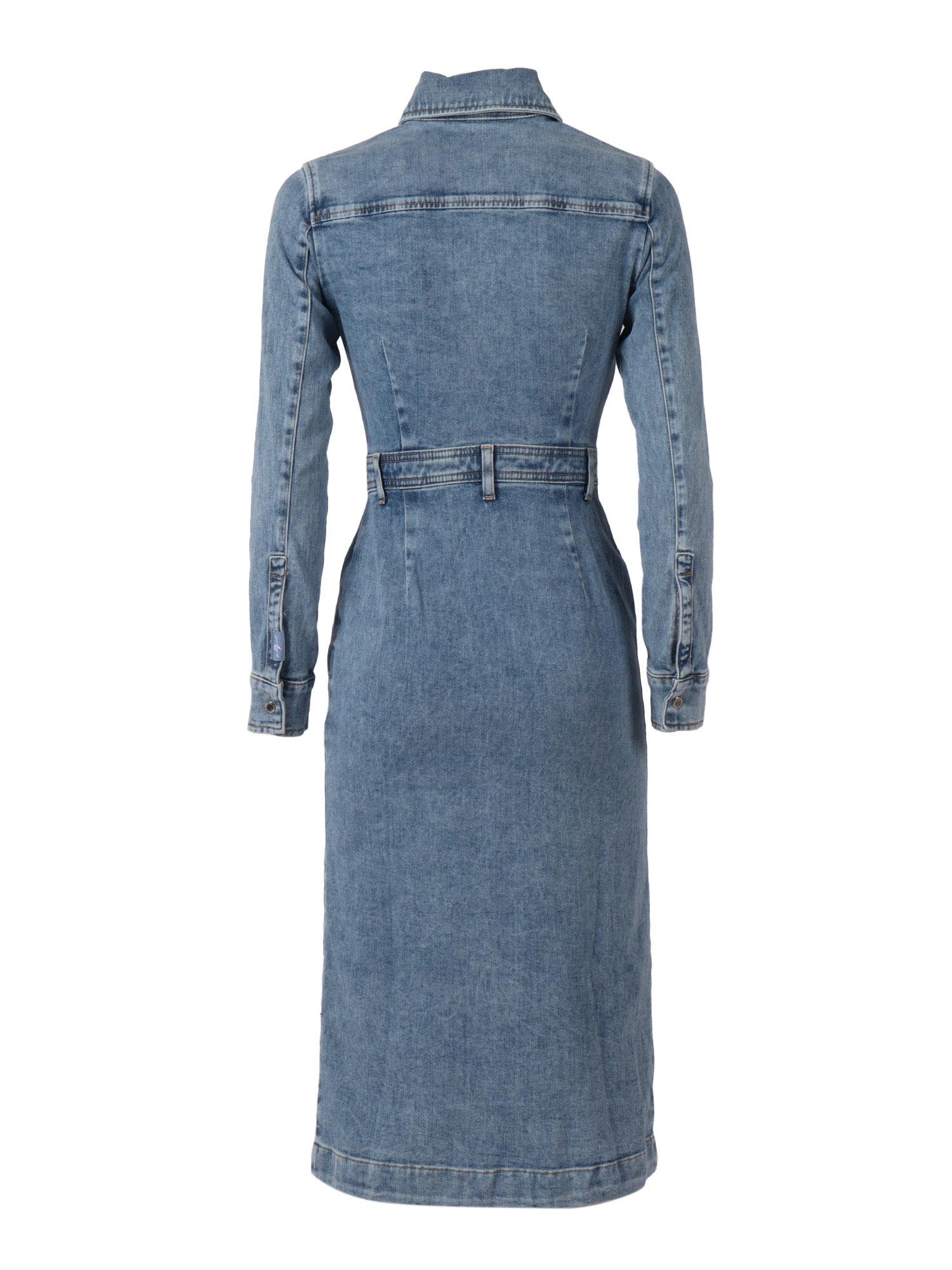 7 For All Mankind Light Luxe Dress Morning Sky in Blue