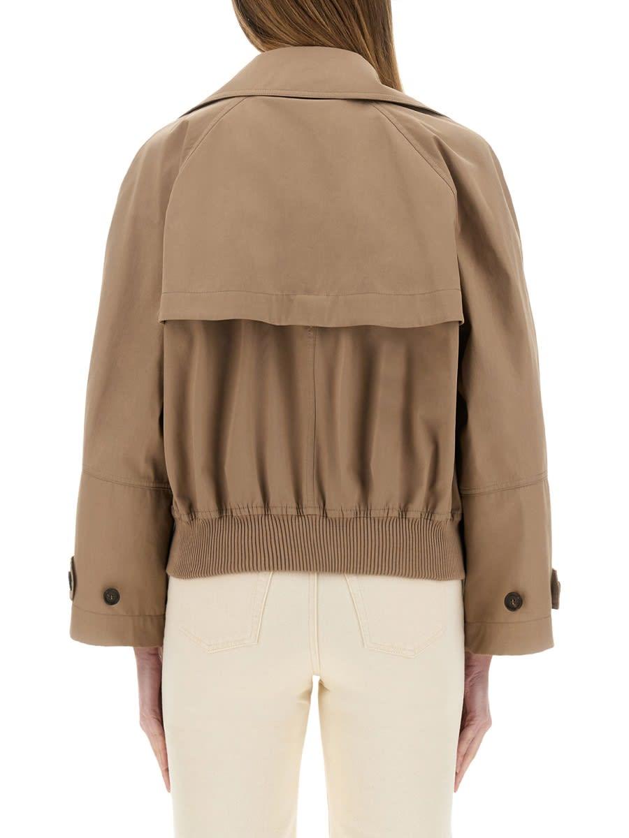 ブルゾン Brunello Cucinelli Techno Cotton Membraned Panama Crop Caban Brunello Cucinelli Techno Cotton Membraned Panama Crop Caban