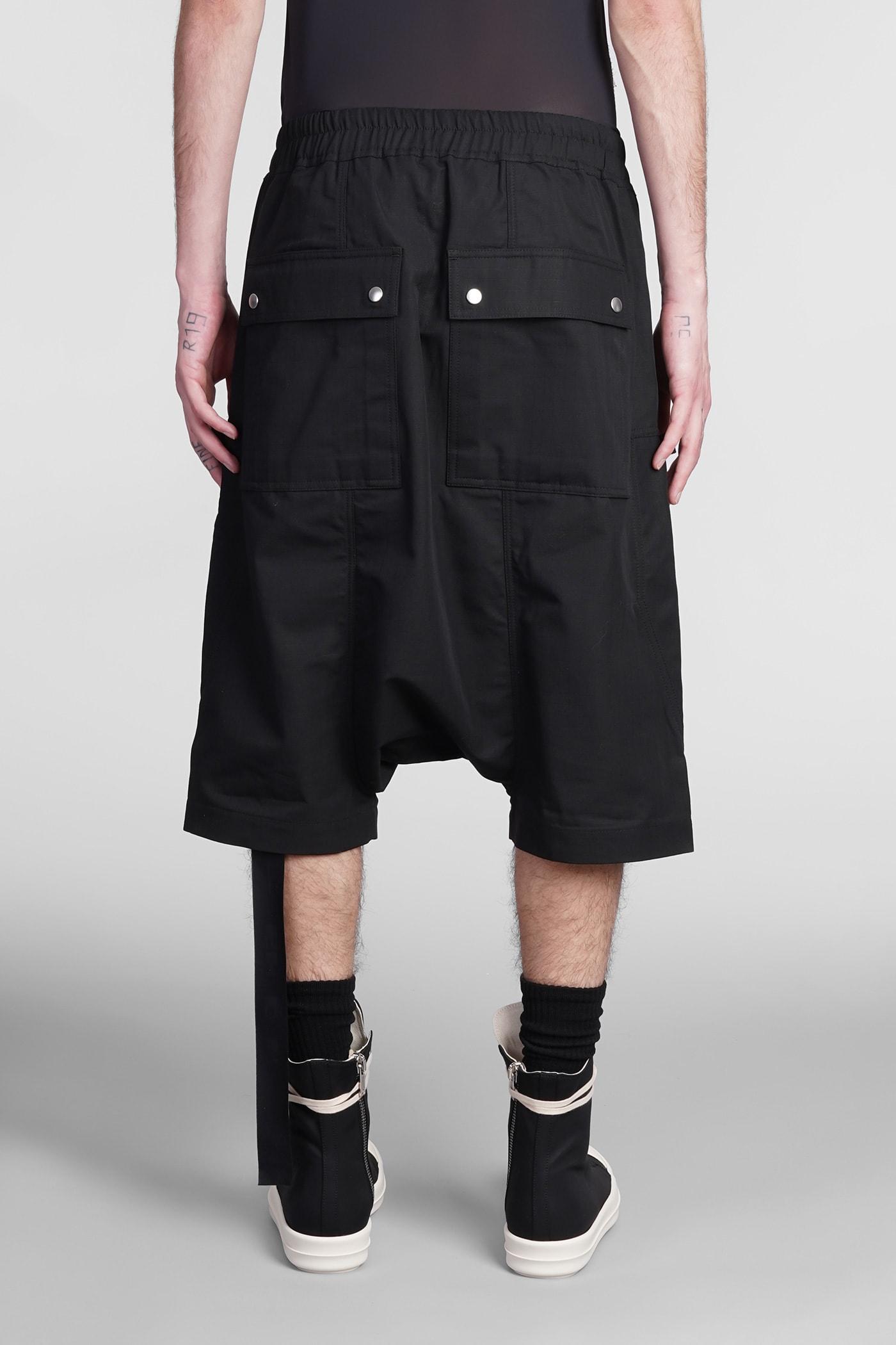 Rick Owens DRKSHDW Bauhaus Pods Shorts In Black Cotton for Men | Lyst