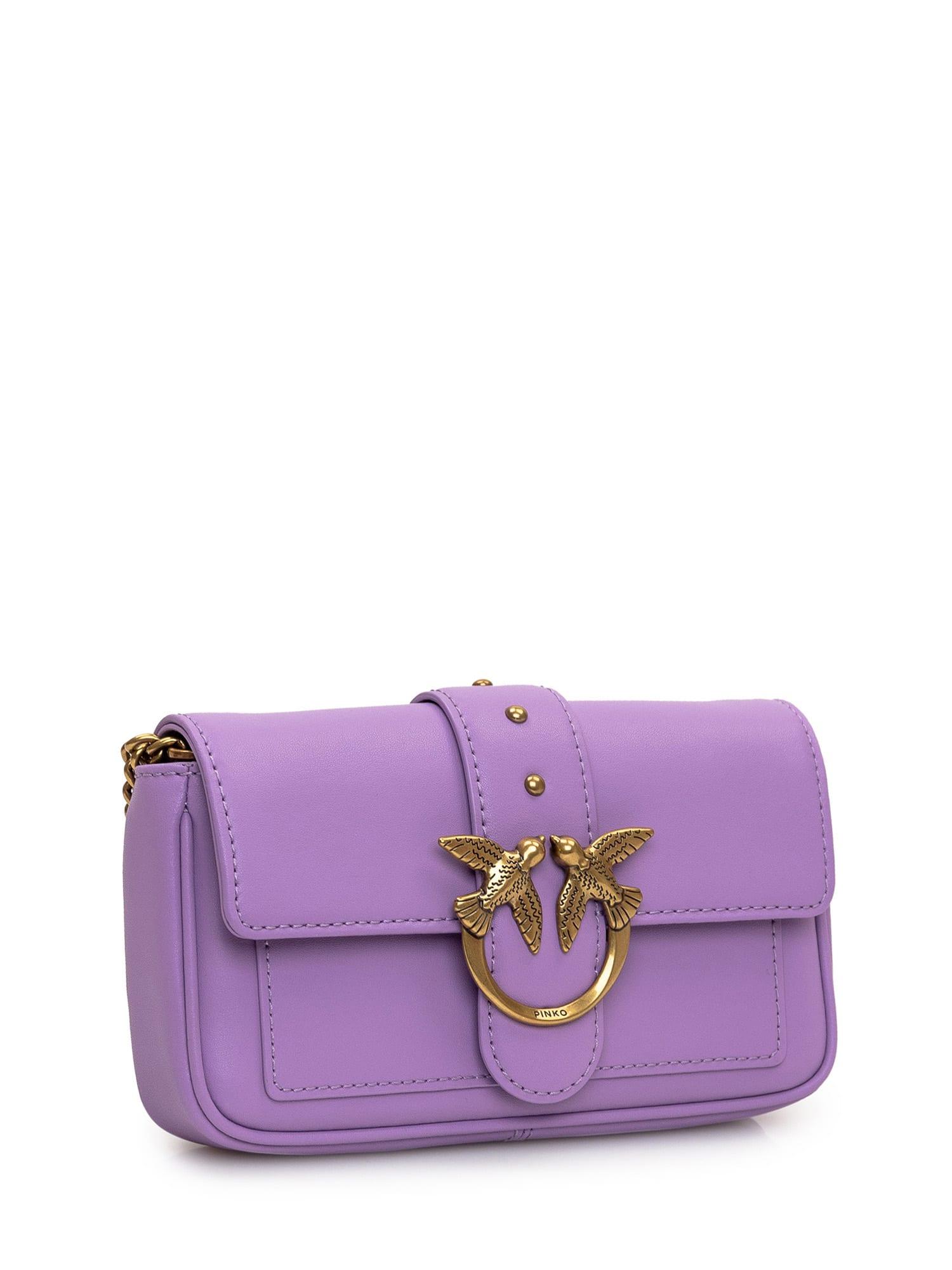 Pinko Love One Clutch Bag in Purple | Lyst