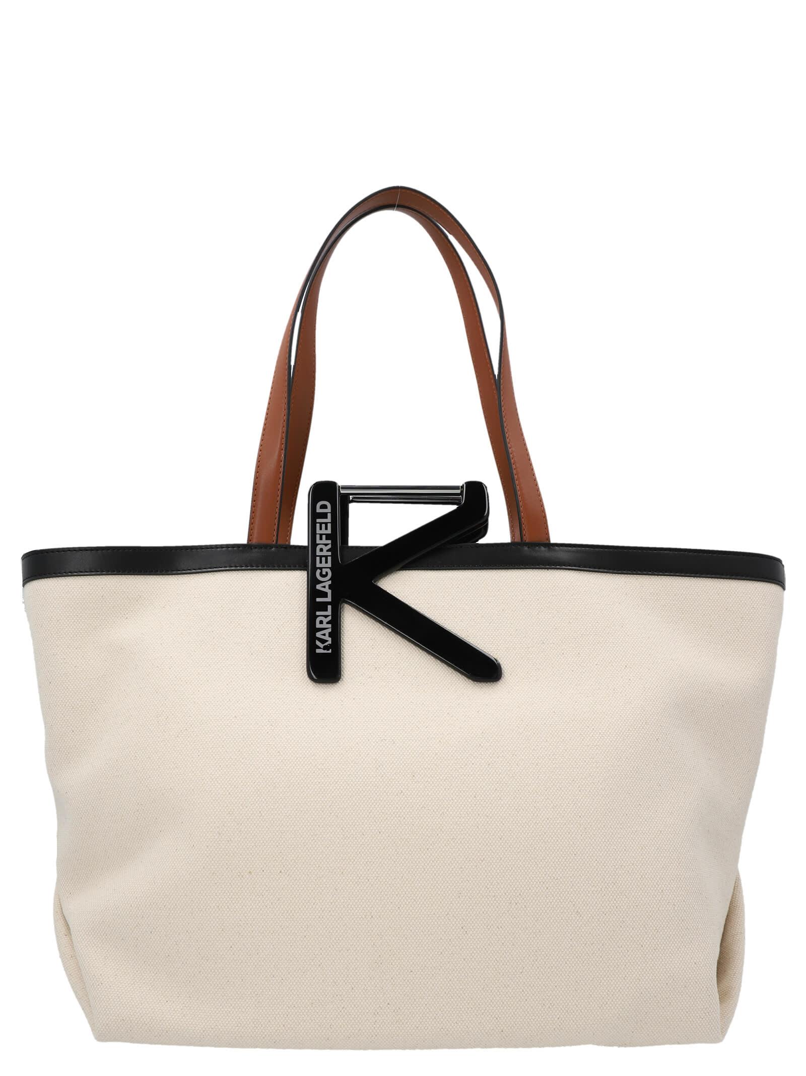 Karl Lagerfeld Canvas K/karl Shopping Bag in Beige (Natural) - Save 19% |  Lyst