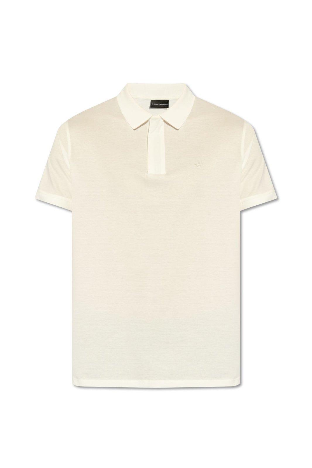 Emporio Armani Bodywear Cotton-Waffle Polo Shirt