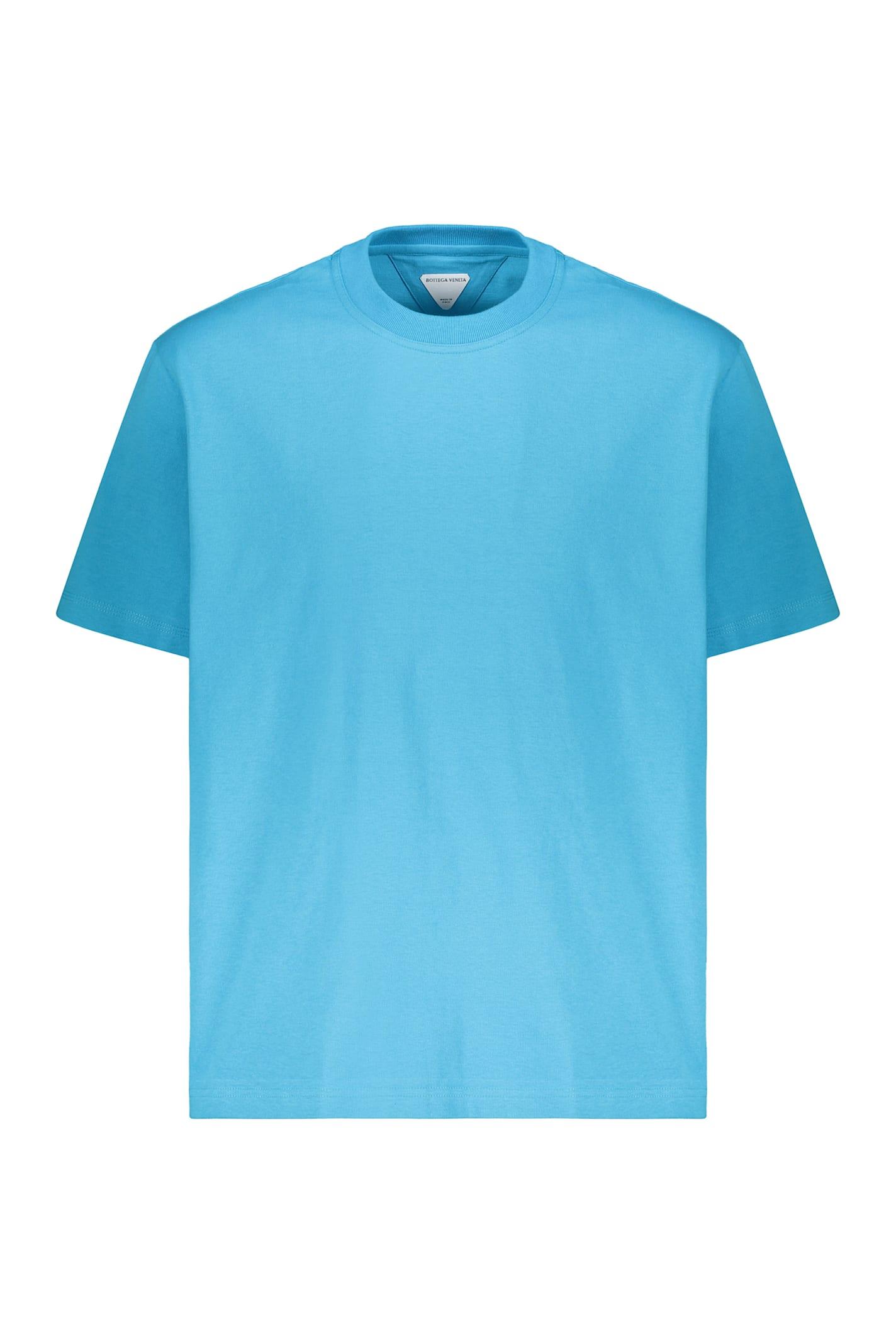 Tシャツ・カットソー BOTTEGA VENETA Men T-shirt Gnawed Blue 773598VKLZ0 4225 Bottega Veneta: Blue Double Layer T-Shirt | SSENSE