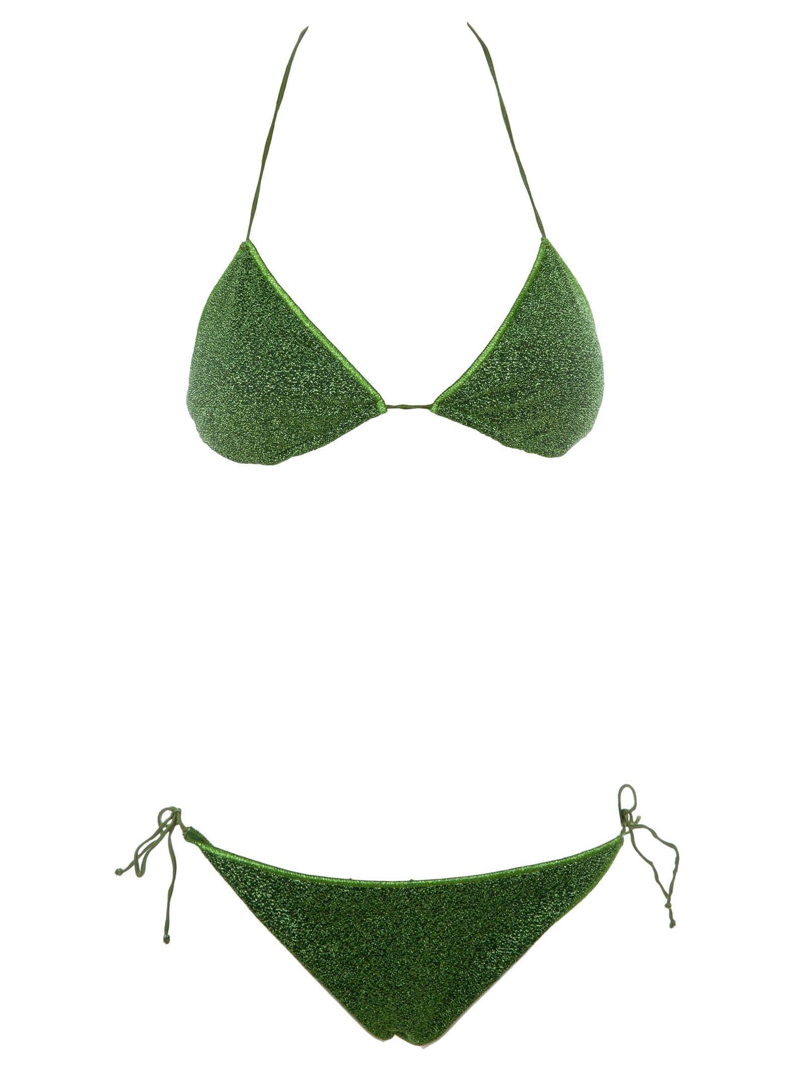 Oséree Glitter Detail Bikini in Green Lyst UK