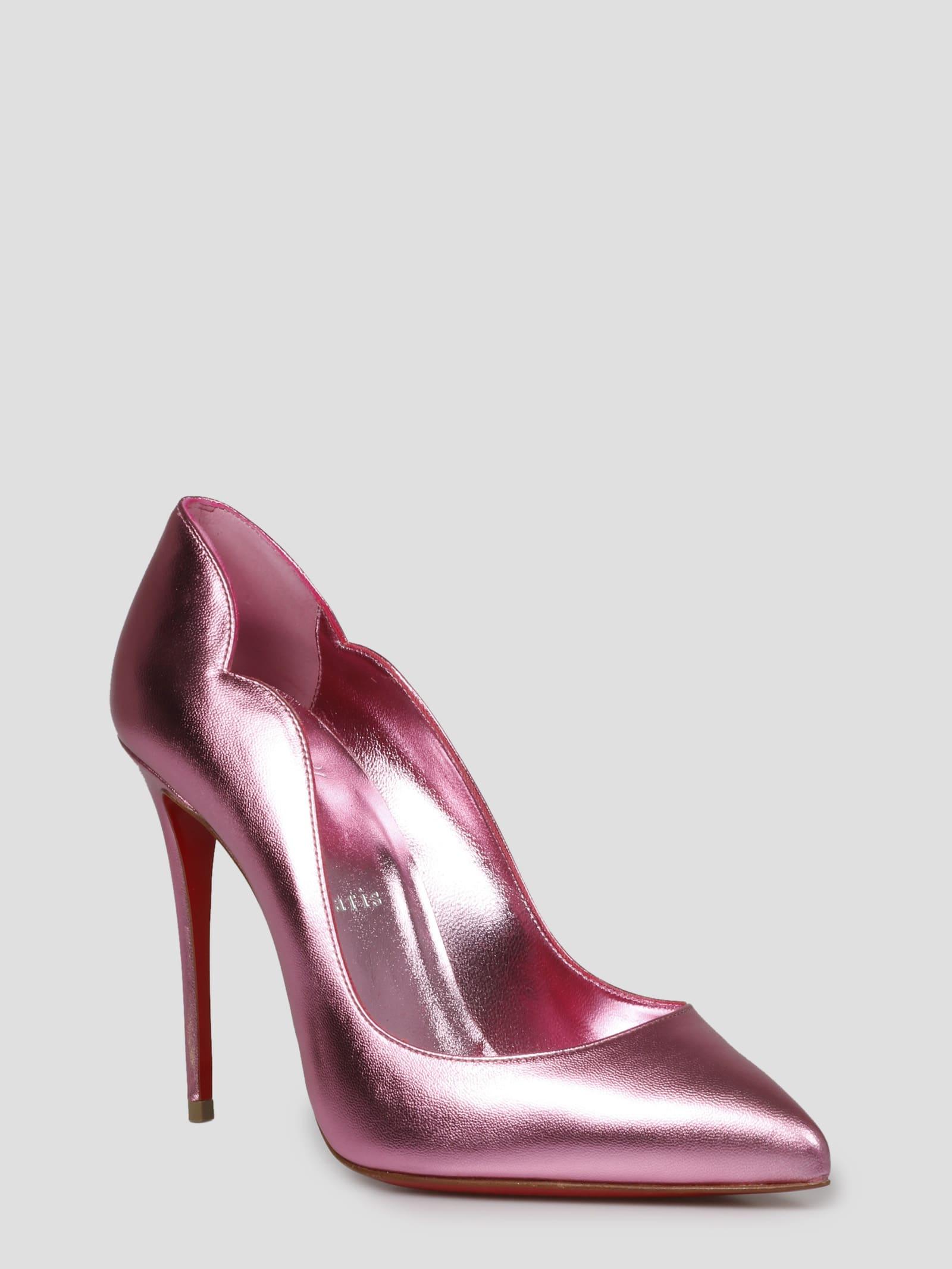 Christian Louboutin Leather Hot Chick 100 in Pink & Purple (Pink 